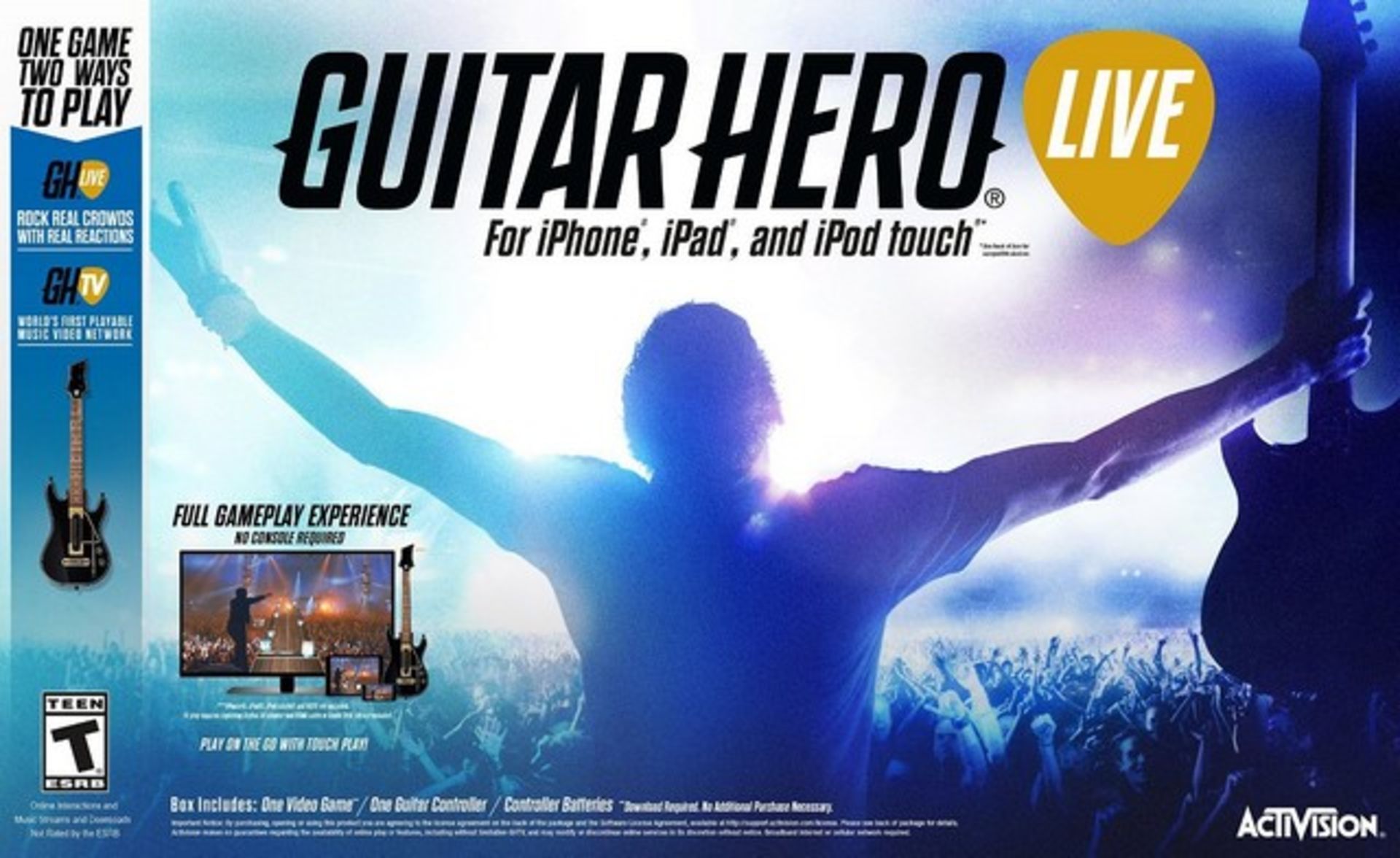 V Brand New Guitar Hero Live For iPhone iPad And iPod Touch Includes Video Game/Guitar Controller/