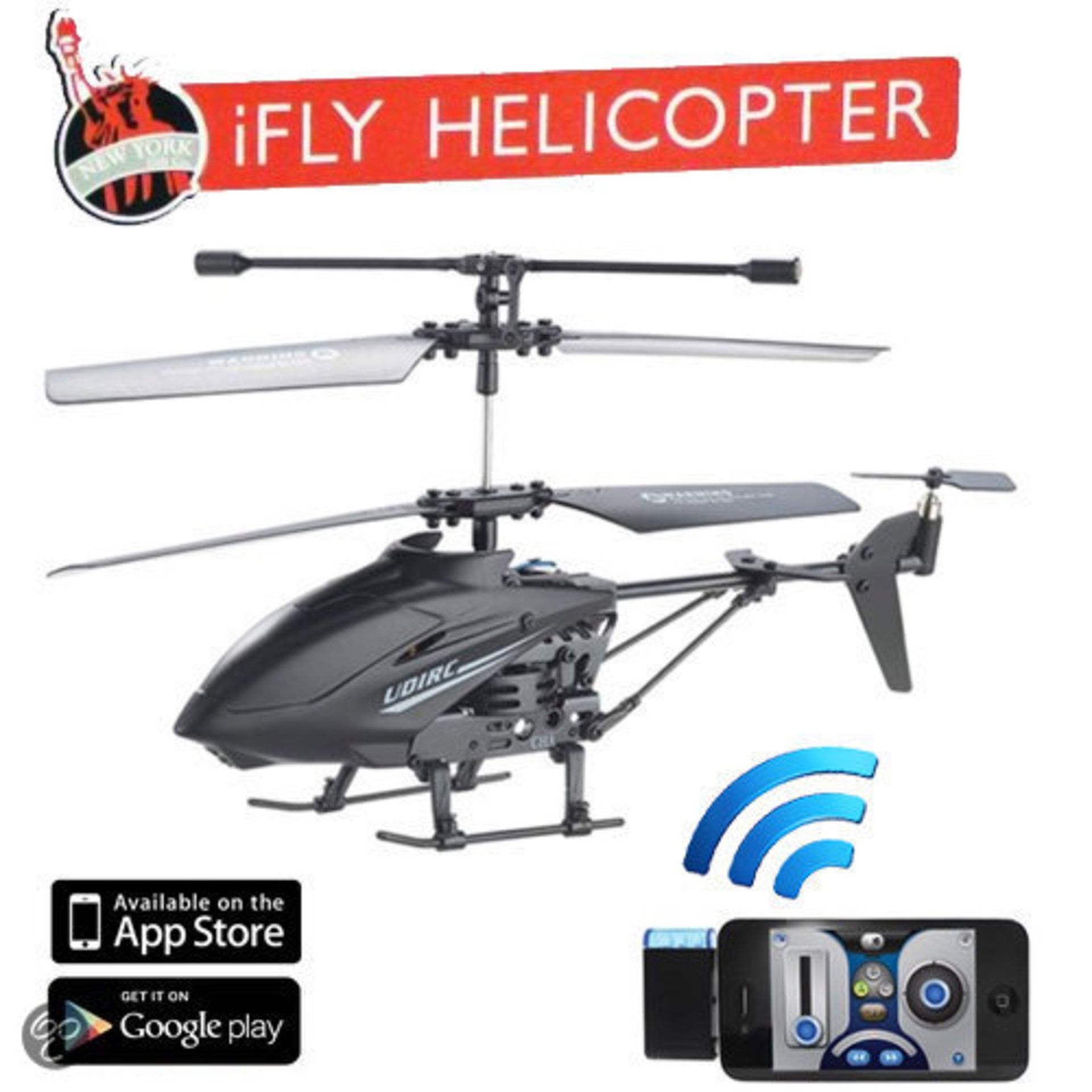 V Brand New Ifly Helicopter Three Channel - Operate From Your Smartphone