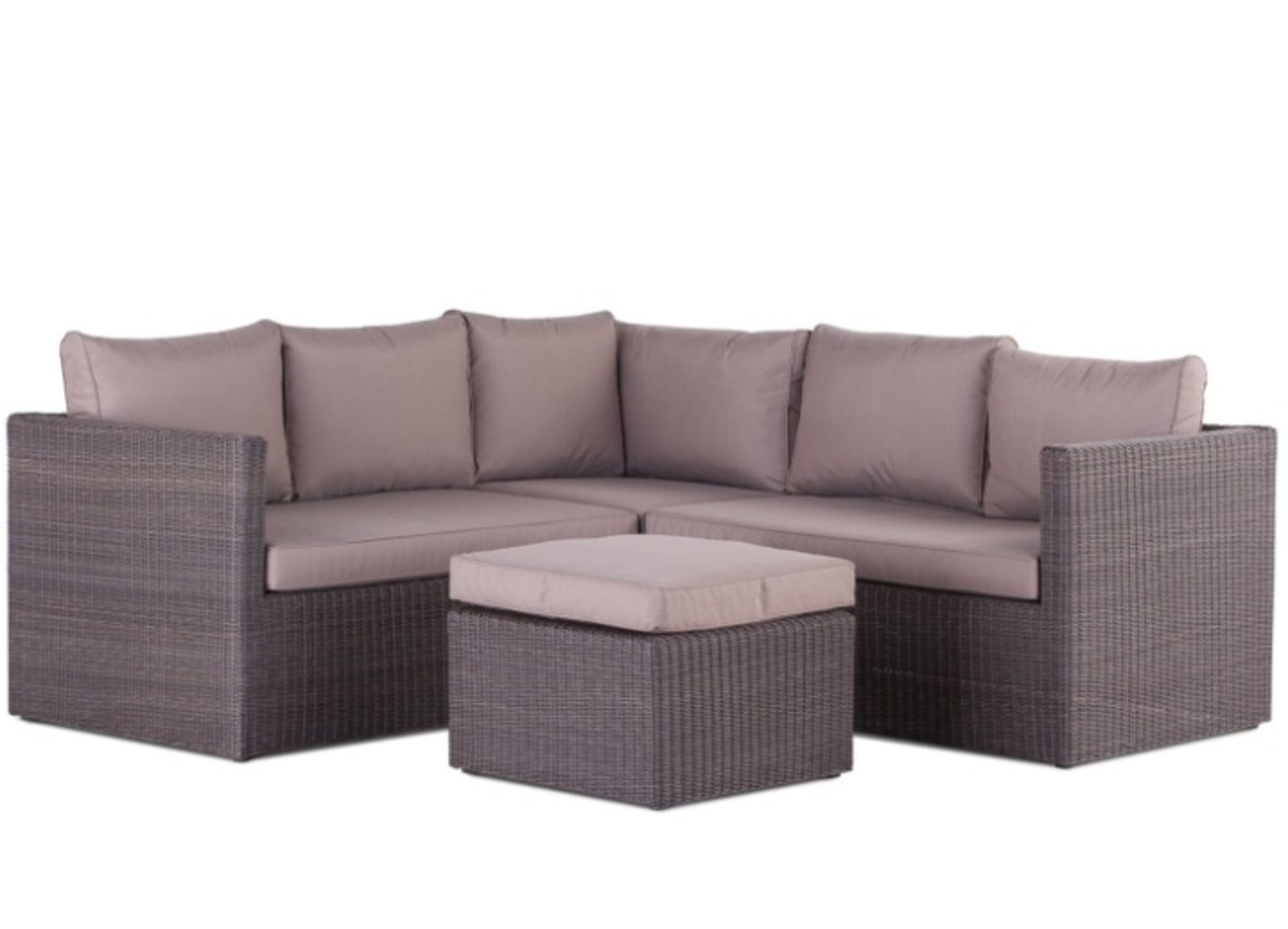 V Brand New St Tropez 4pc Corner Set With Coffee Table Includes All Cushions - Hand Woven In 3mm
