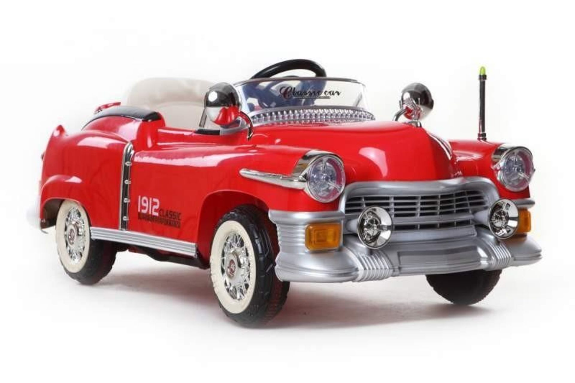 V Brand New 12v Classic 1950's Retro American Style Ride On Electric Car For Kids - Parental