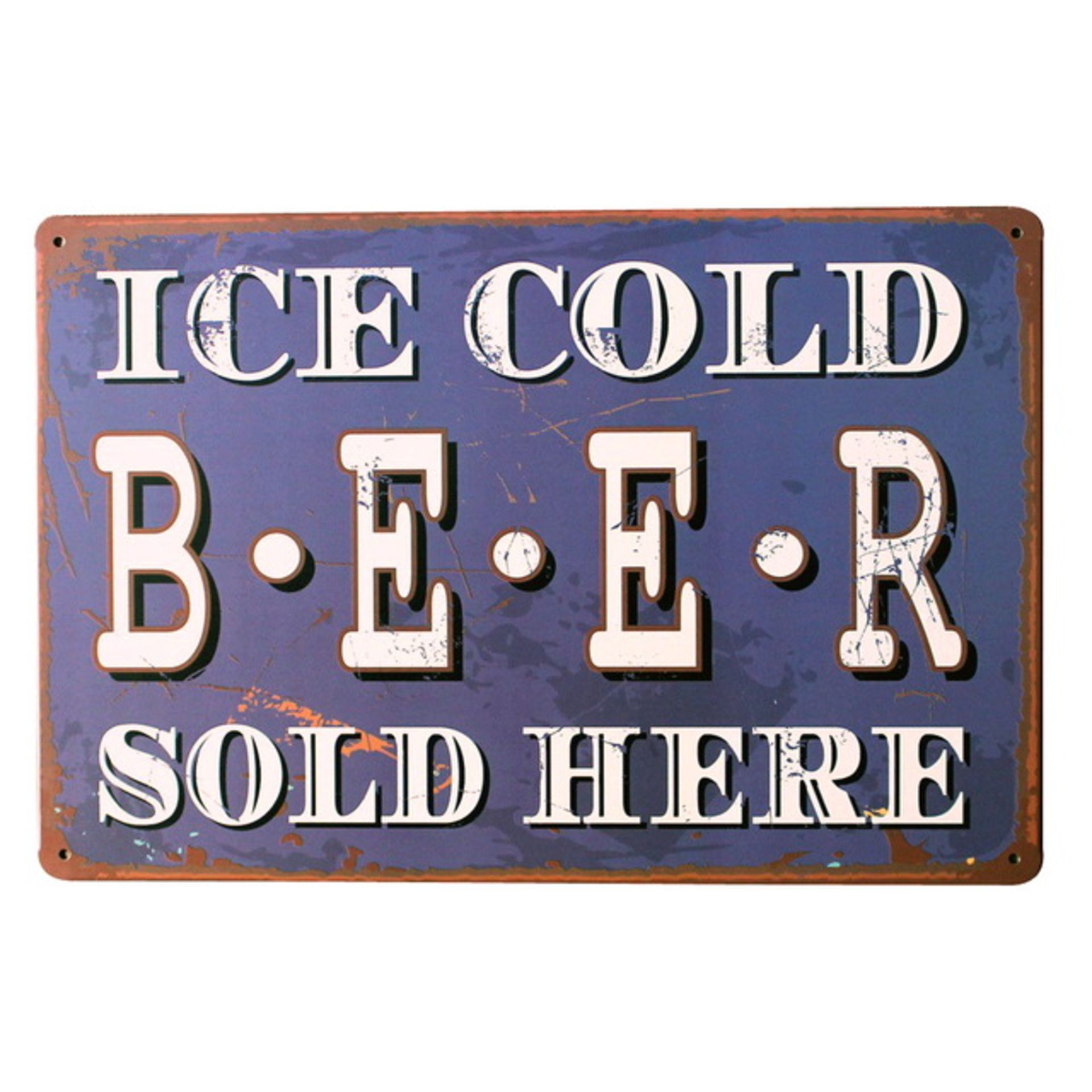 V Grade A Vintage Ice Cold BEER Sold Here Sign