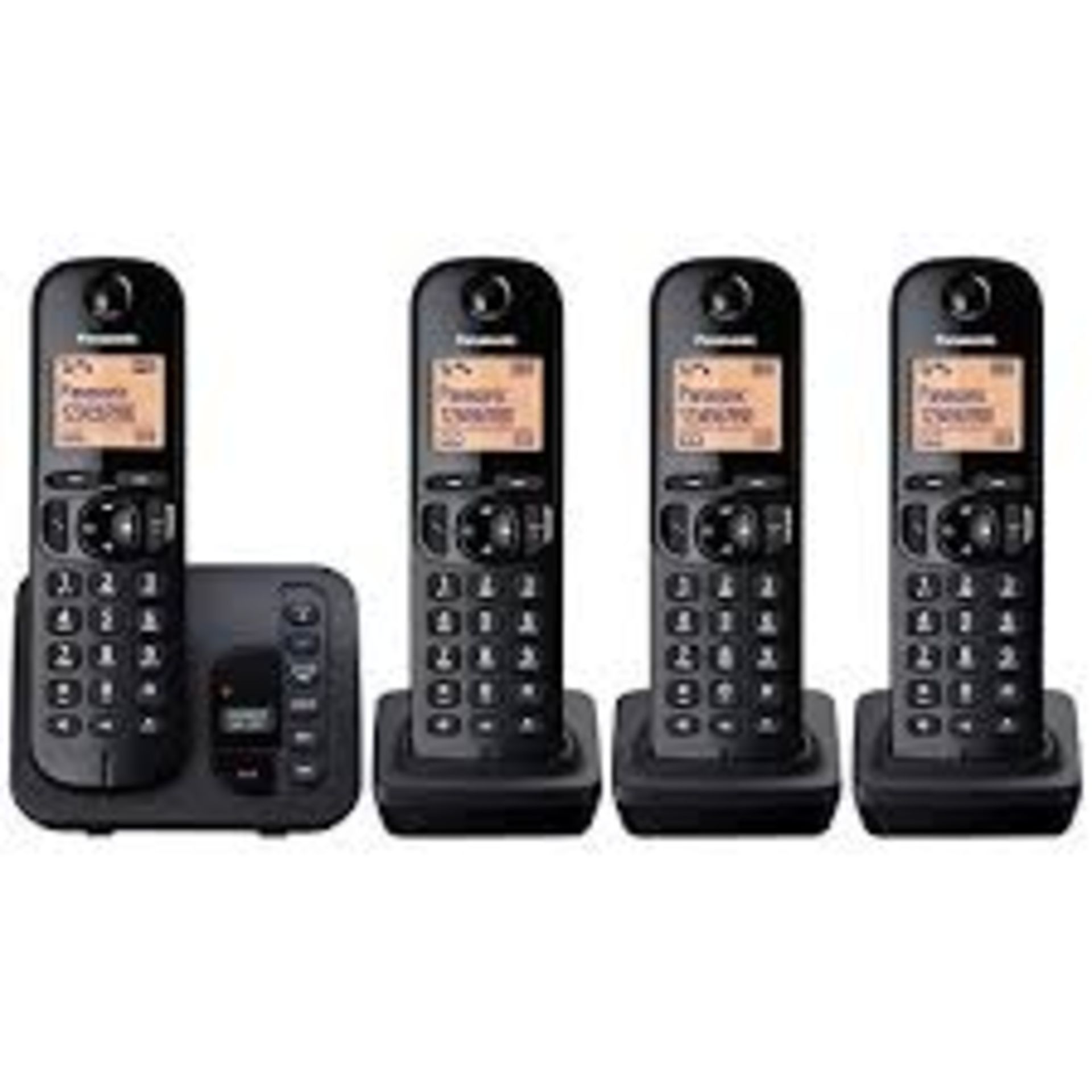 V Grade A Panasonic KX-TGC224 Digital Cordless Answering System - 4 Handsets - 1 Base Unit and 3