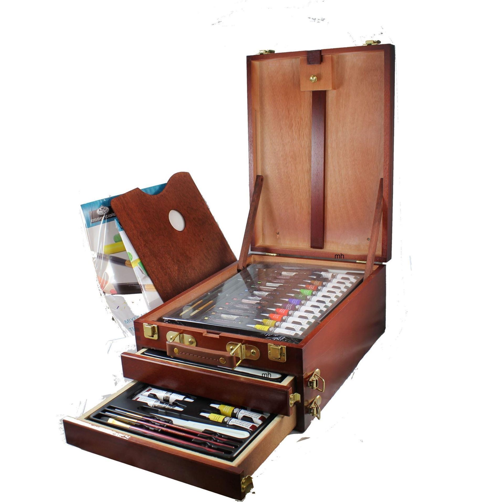 V Brand New Royal Langnickel 108Pce Mixed Media Easel Artist Set in Carry Case - ISP £84.99