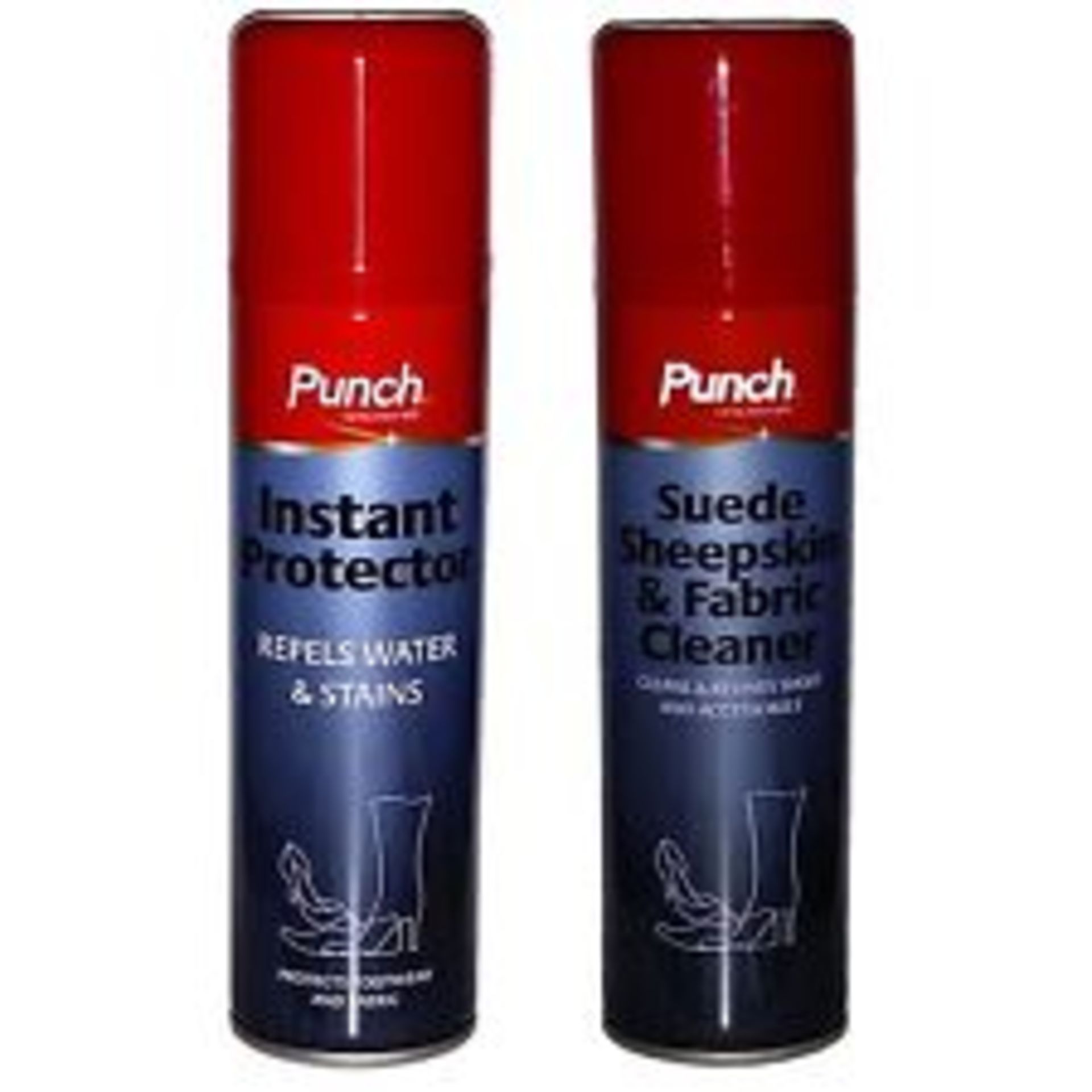 V Brand New Job Lot of Six (6) 400ml Cans Punch Spray Protector For Shoes & Boots ISP £53 (Product