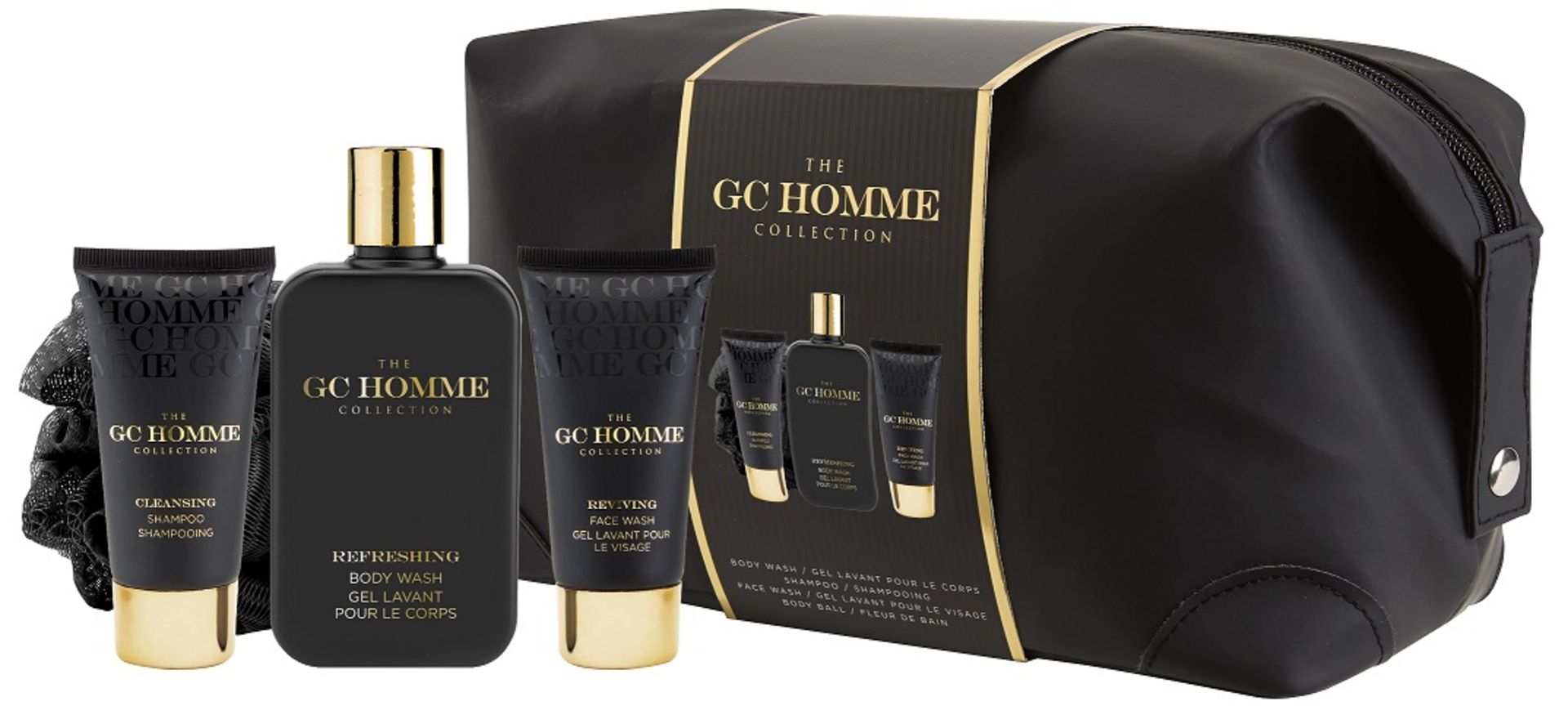 V Brand New Grace Cole Captivate GC Homme Collection Toiletry Bag Containing Body Wash - Shampoo -