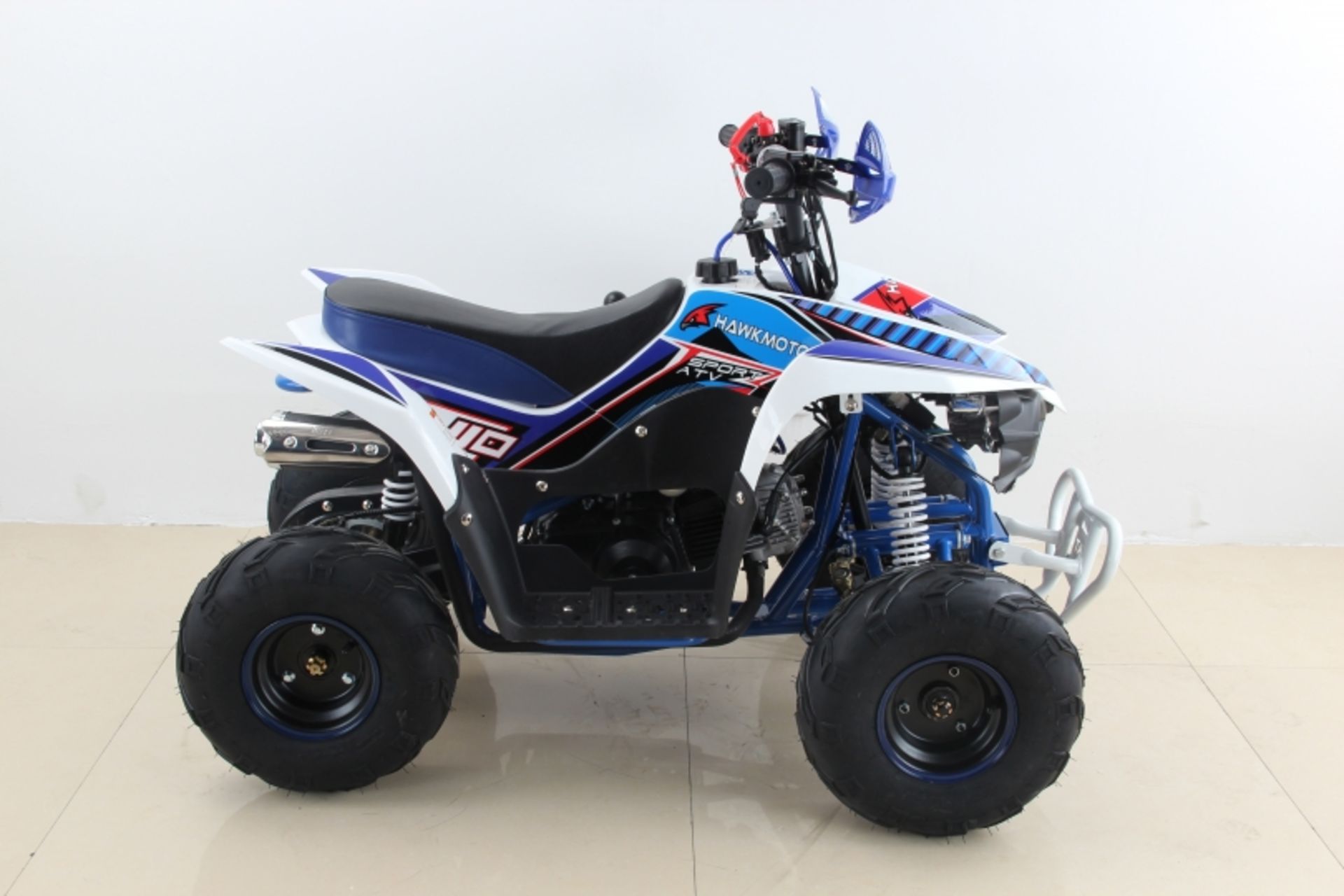 V Brand New 110CC Wasps Off Road Quad Bike 2018 Model - Colour May Vary (Blue - Orange - Green) - Image 4 of 4