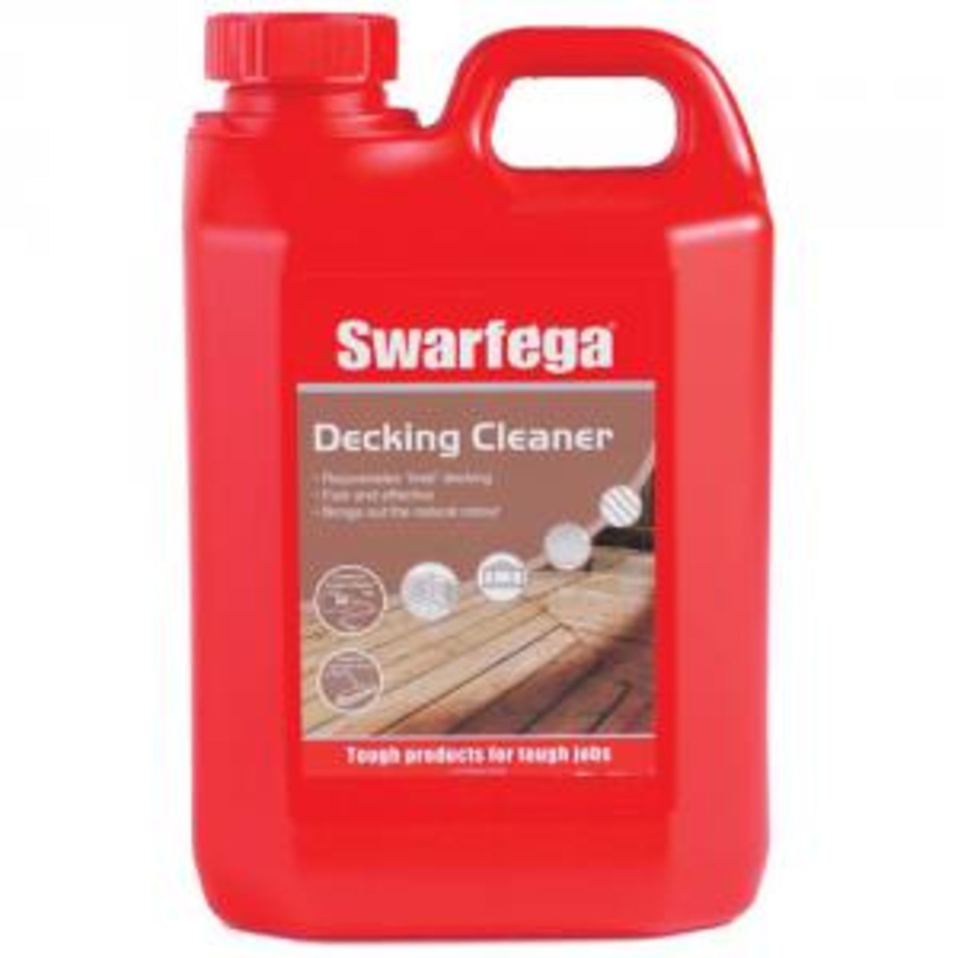 V Brand New 5 Litres Swarfega Decking Cleaner - Fast & Effective - Rejuvenates Tired Decking -