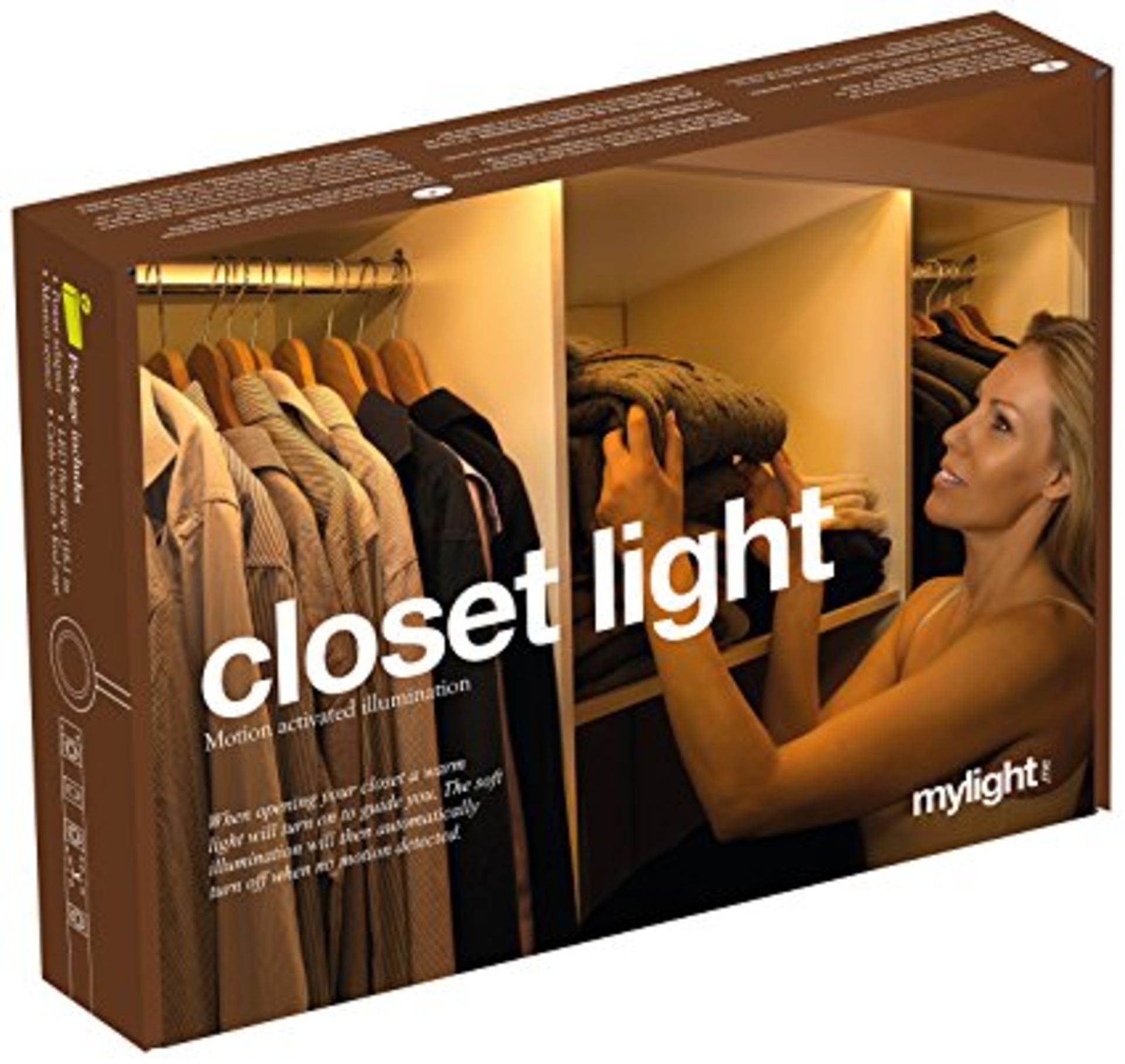 V Brand New Motion Activated Closet Light - LED Flex Strip 3m - Max 12W - Adjustable Timer for - Image 2 of 3