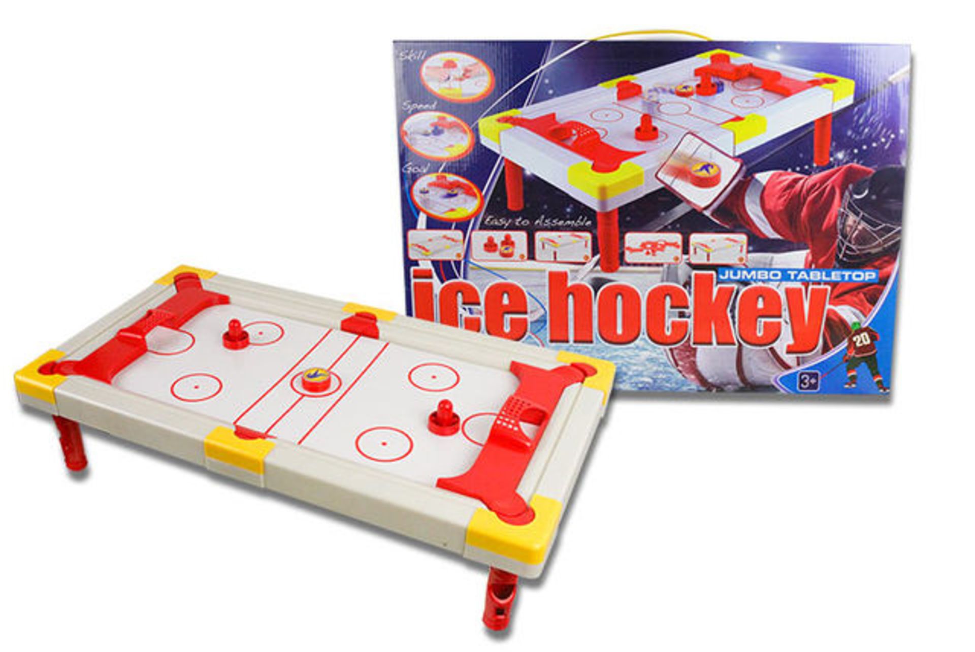 V Brand New Jumbo Tabletop Ice Hockey - Easy To Assemble-Skill-Speed-Goal