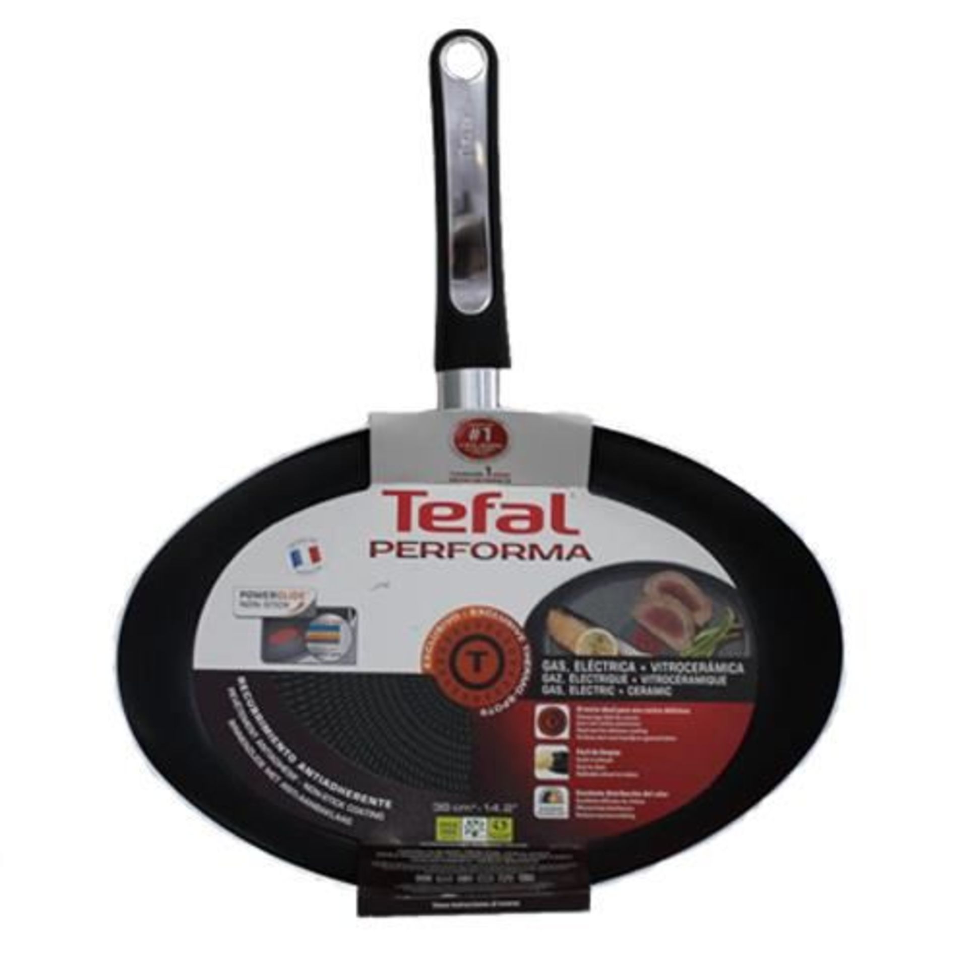 V Brand New Tefal Performa Fish Fry Pan-36cm-Oval-Power Glide-Non Stick-Thermo Spot-Oven To Cooker