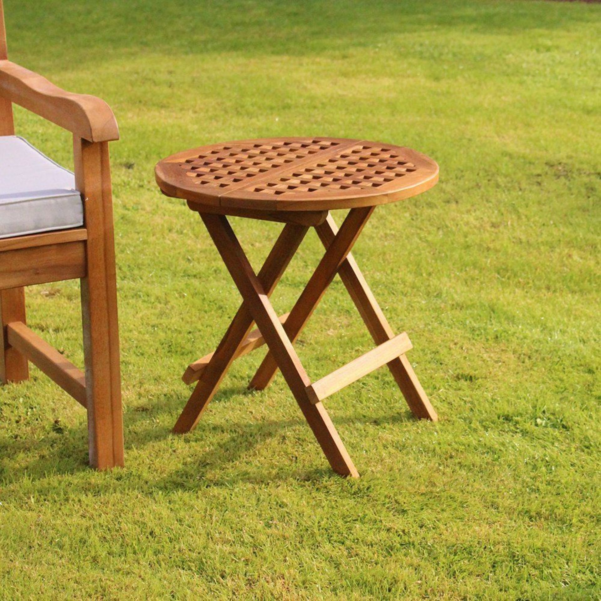 V Brand New Teak Folding Side Table - Ebay Price £43.21