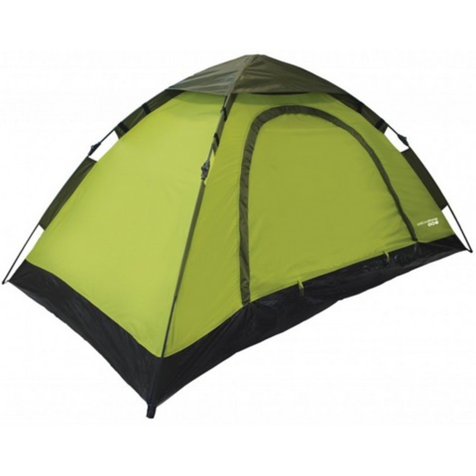 V Brand New 2 Man Umbrella Rapid Tent With Canopy - Green/Charcoal - Sewn in Groundsheet - Easy Push