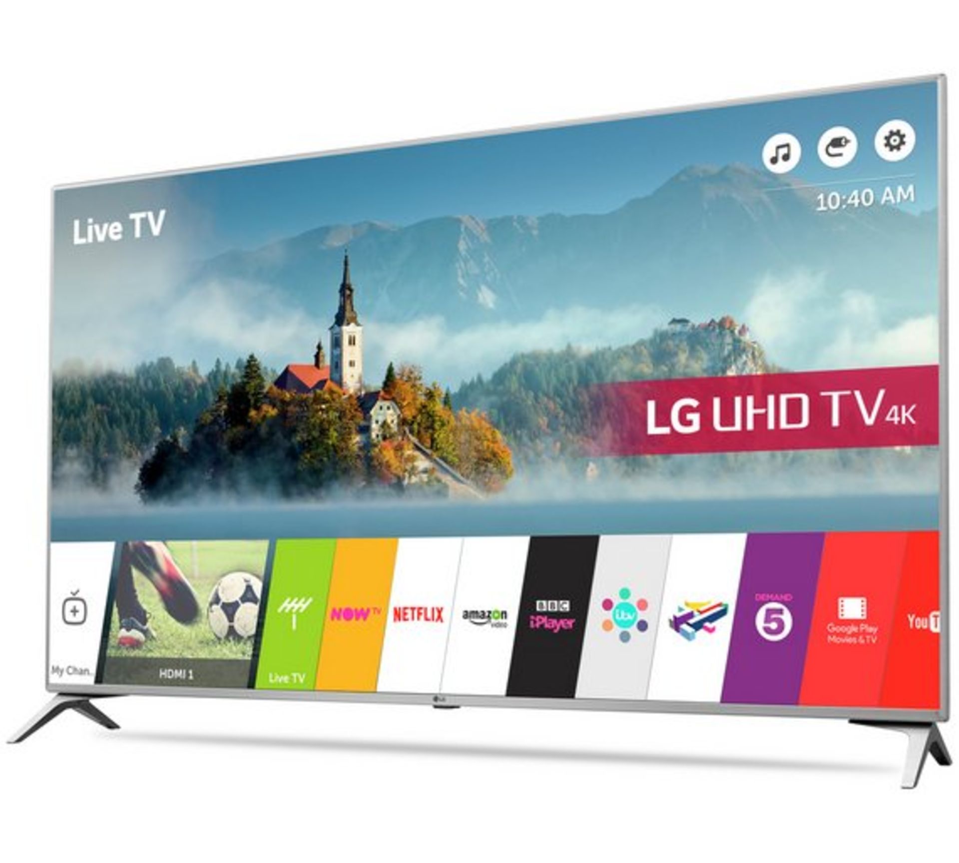 V Grade A LG 43" 4K Ultra HD Smart TV With HDR - Built In WiFi - Bluetooth - WebOS Operating - Image 2 of 5