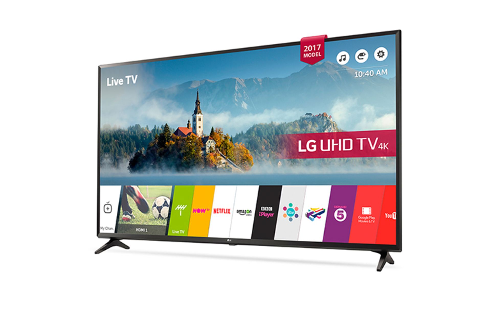 V Grade A LG 55" Widescreen Ultra HDR 4K Smart TV With WebOS - WiFi - USB - Freeview HD