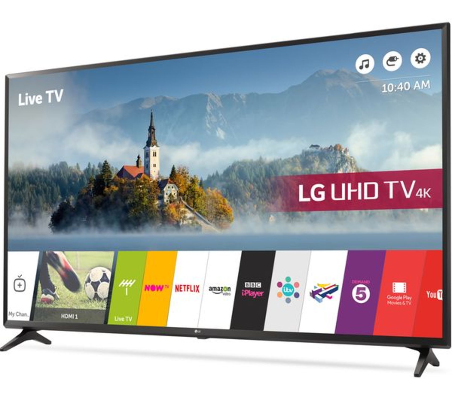 V Grade A LG 43" Full Ultra HD 4K Smart LED TV - Catch Up & 4K Streaming - Freeview Play - Built