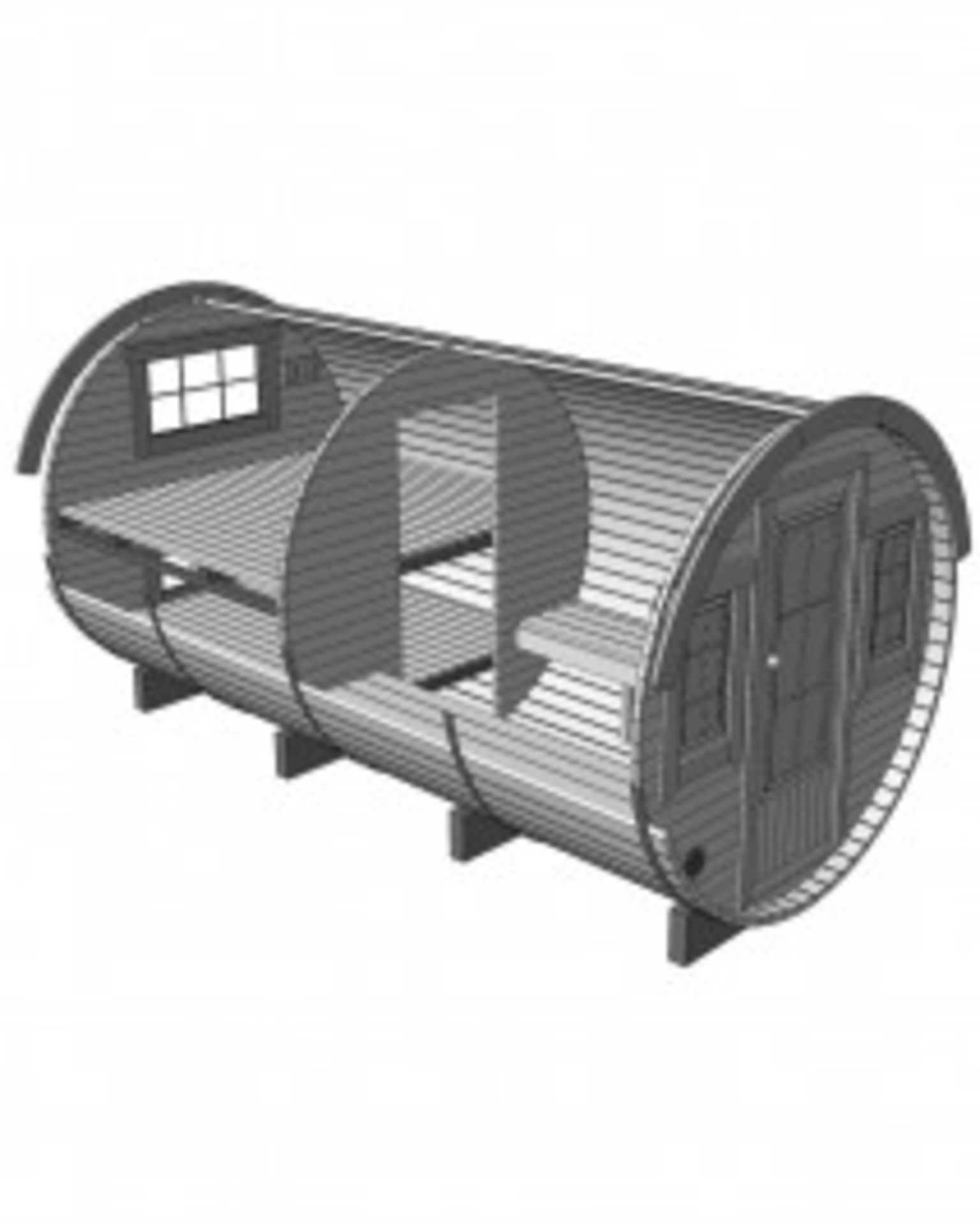 V Brand New 2.2 x 4.4m Barrel For Sleeping - Family Size - Sleeping & Sitting Rooms Inside - - Image 4 of 7