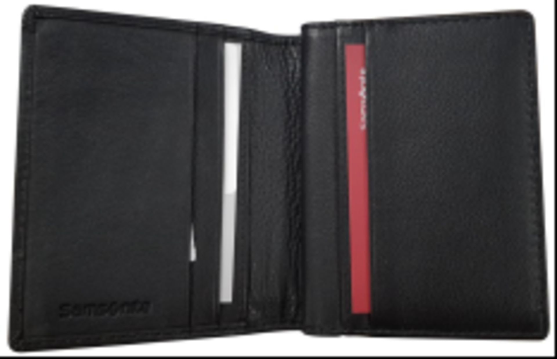V Brand New Samsonite Gents Black Leather Card Holder - 12 Credit Card Slots - RRP: £35.95