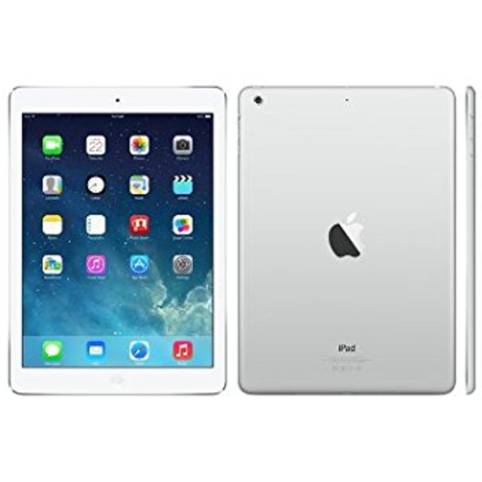V Grade A/B Apple iPad Air 16GB Wi-Fi and Cellular 4G - Silver - Generic Box - Image 2 of 2