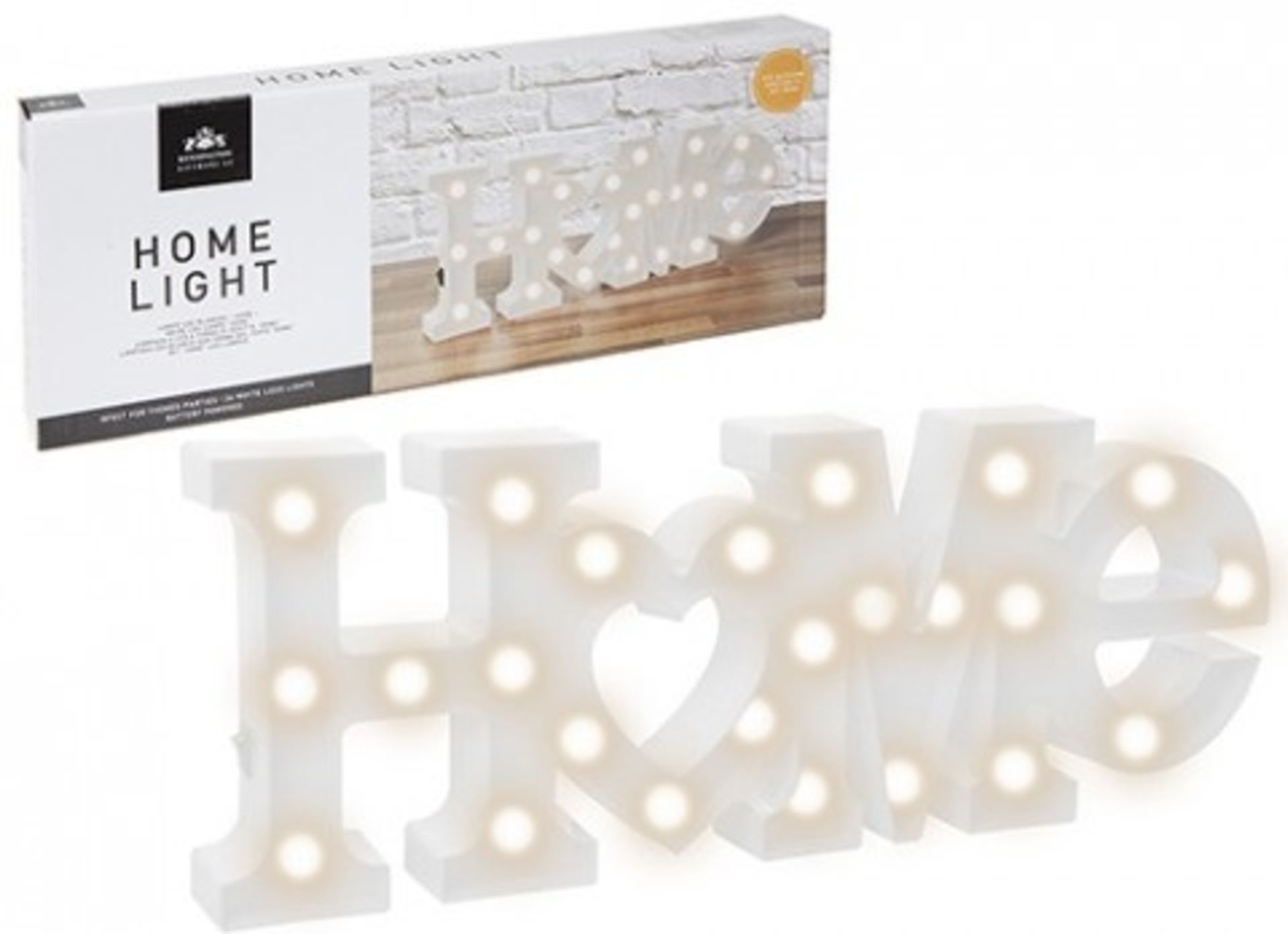 V Brand New White Home Light - Perfect For Themed Parties - With 24 White LED Lights - Battery