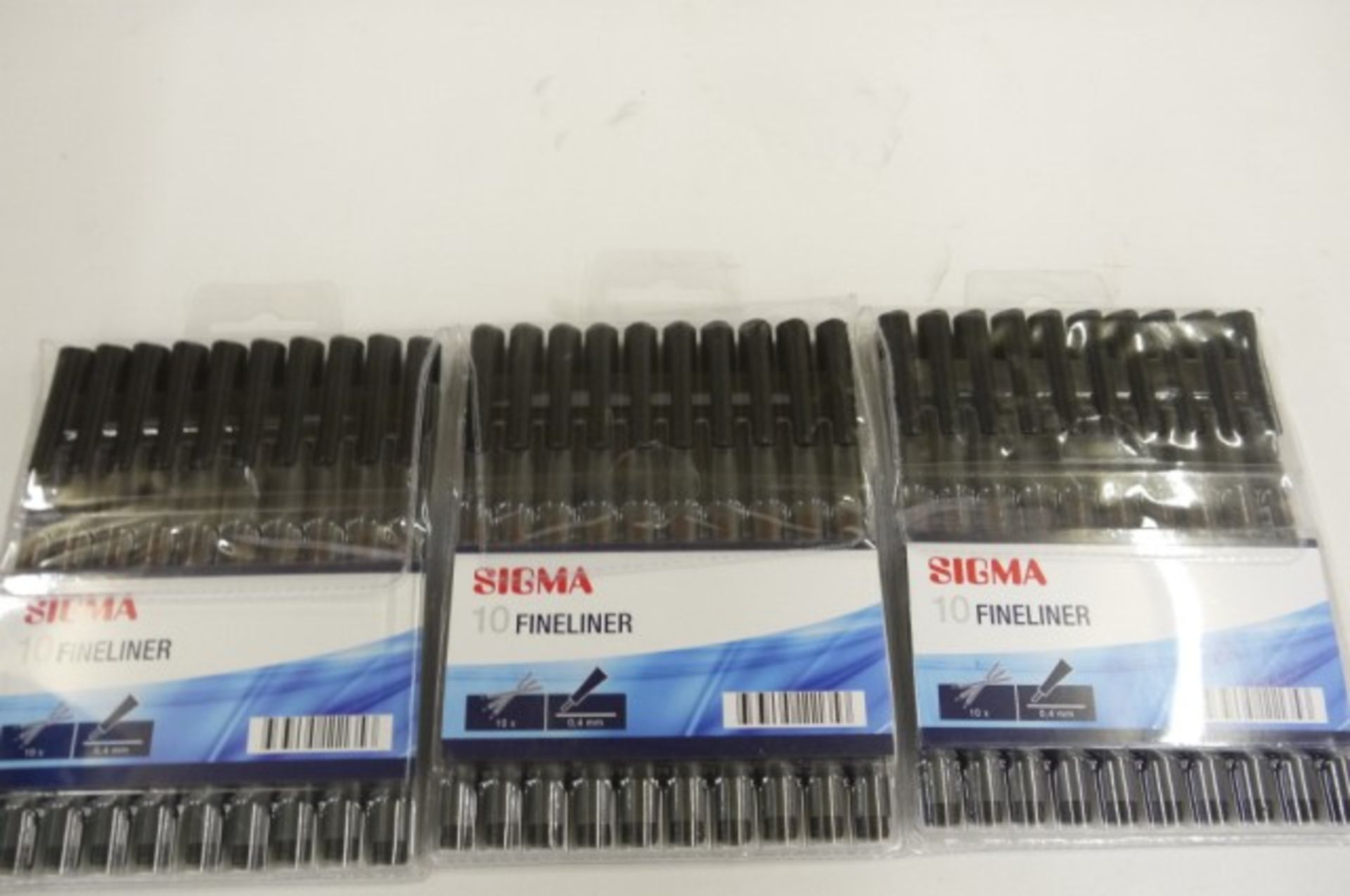 V Grade A Lot Of 3 Packs Of 10 Sigma Fineliner Pens