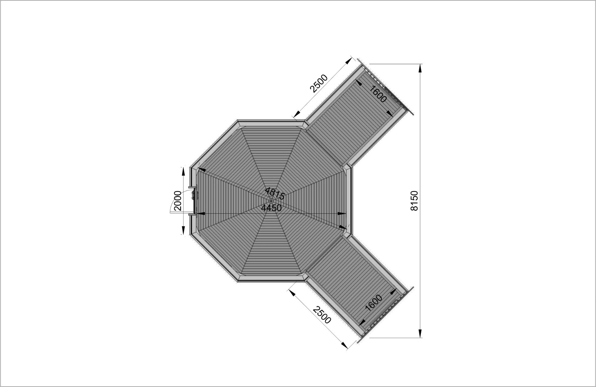 V Brand New 16.5m sq Camping Cabin With Two Extensions (Total Area 24.5m sq) - Insulated Floors & - Image 7 of 7