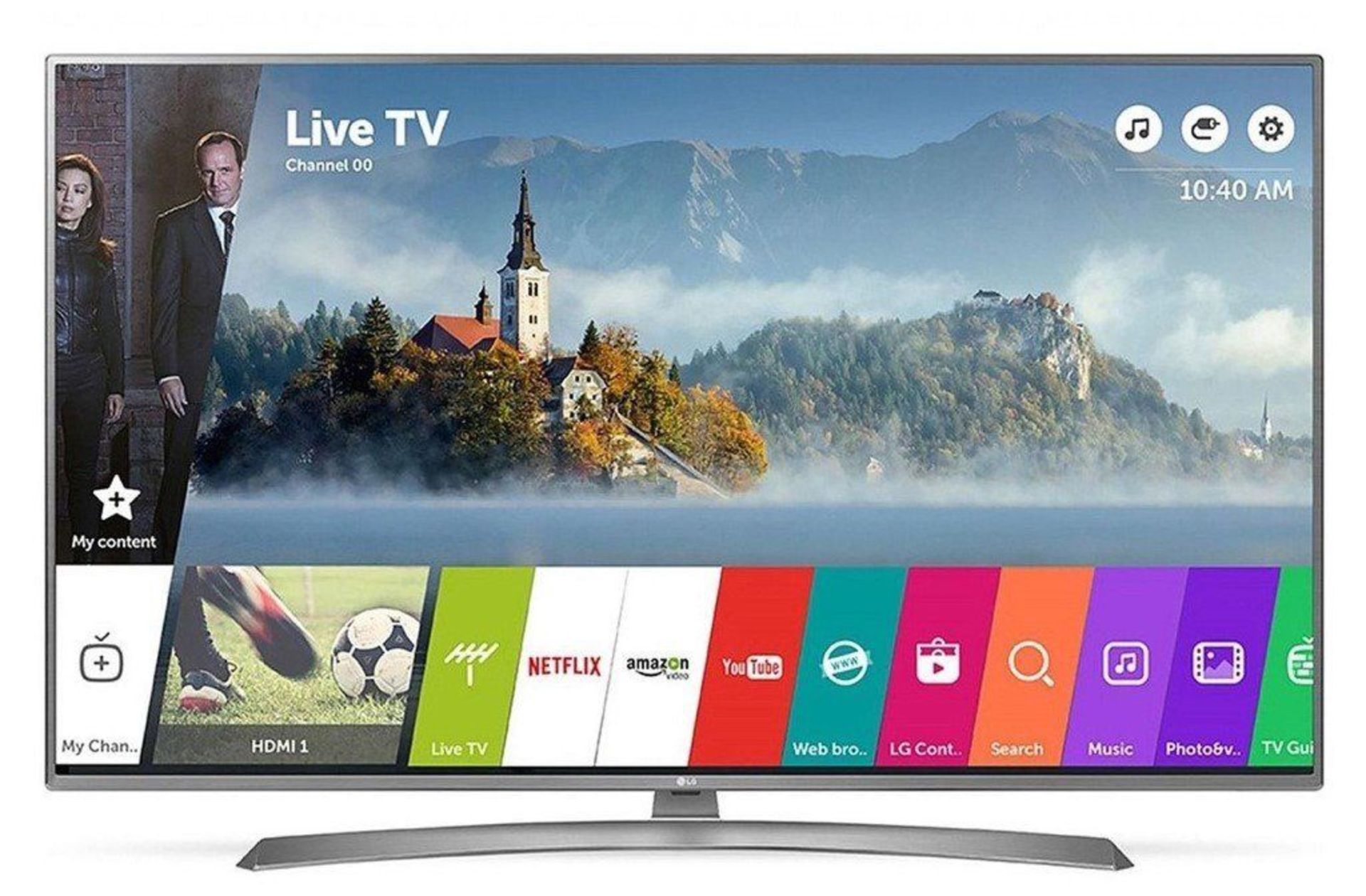 V Grade A LG 55 Inch ACTIVE HDR 4K ULTRA HD LED SMART TV WITH FREEVIEW HD & WEBOS 3.0 & WIFI