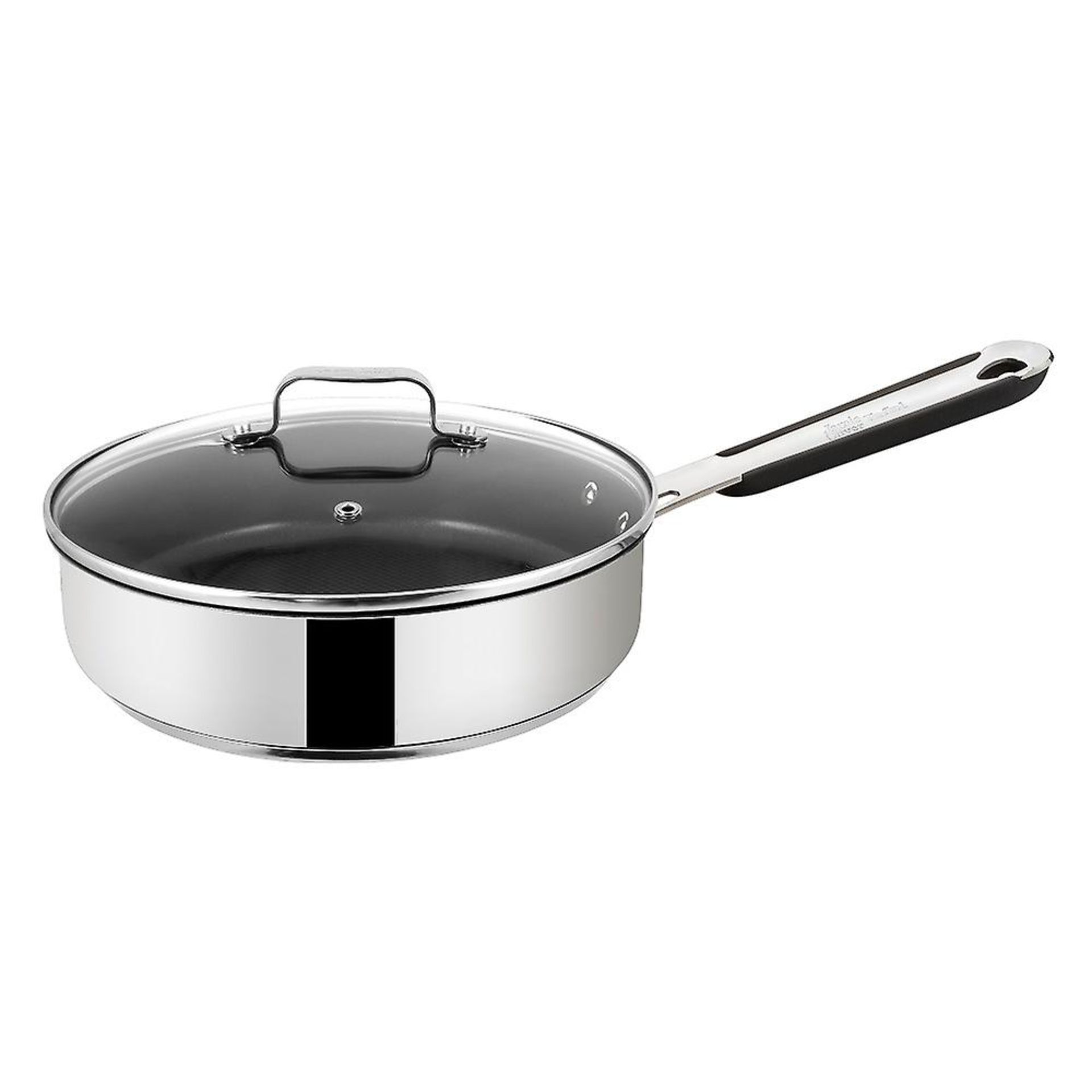 V Brand New Tefal Stainless Steel 25cm Saute Pan & Lid - 2.8L - Thermo Spot Technology - Ultra