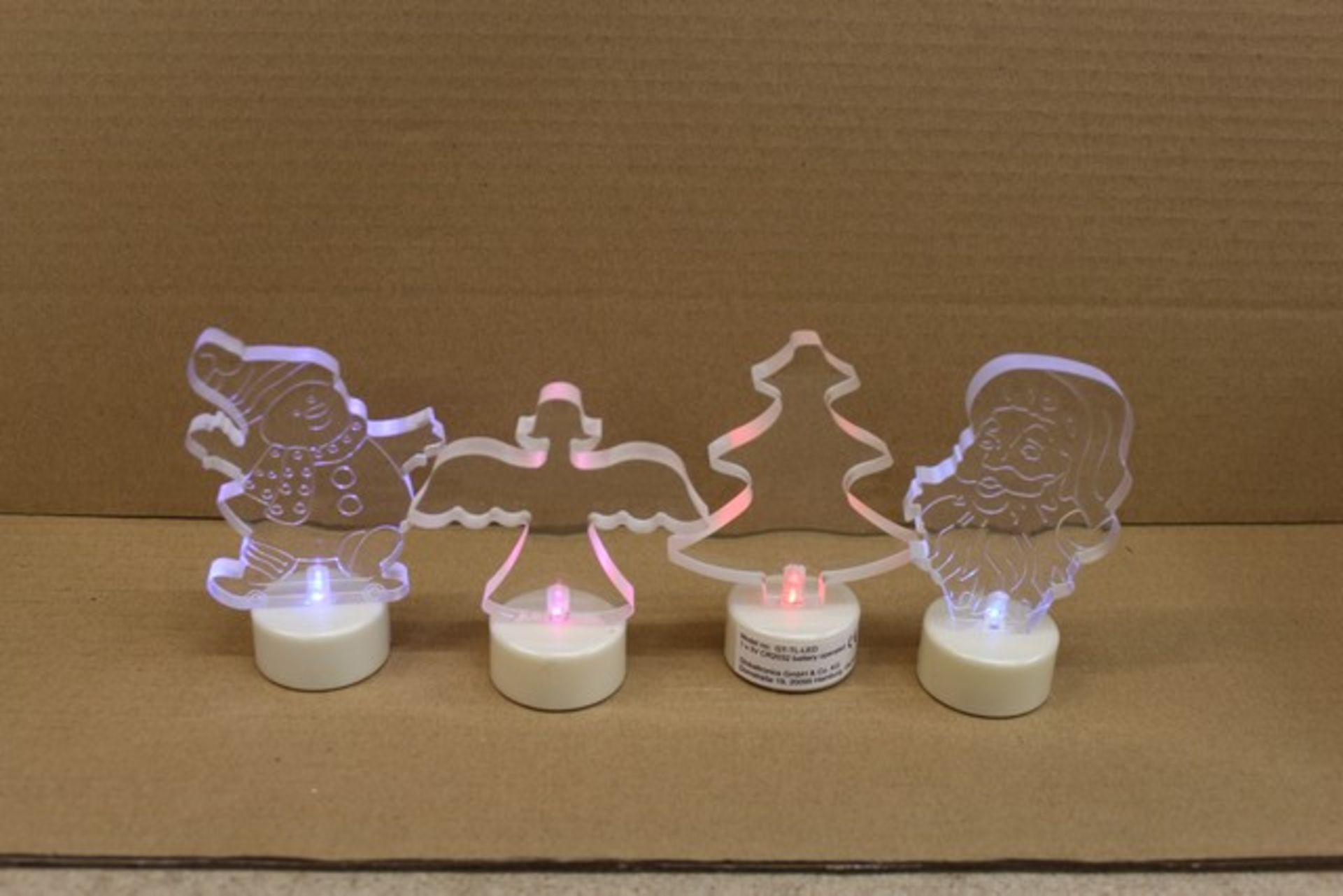 V Brand New Shining Star Four Colour Changing Christmas Character Battery Tea Lights