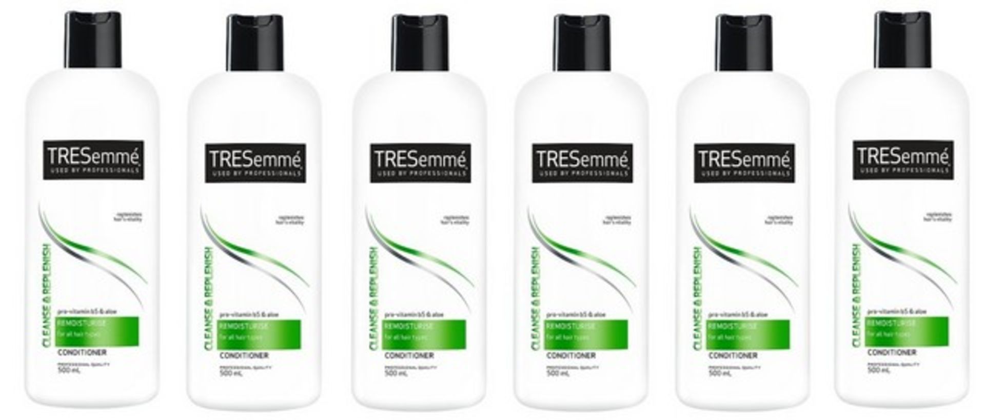 V Brand New Lot Of Six 500ml TRESemme Cleanse & Replenish Conditioner