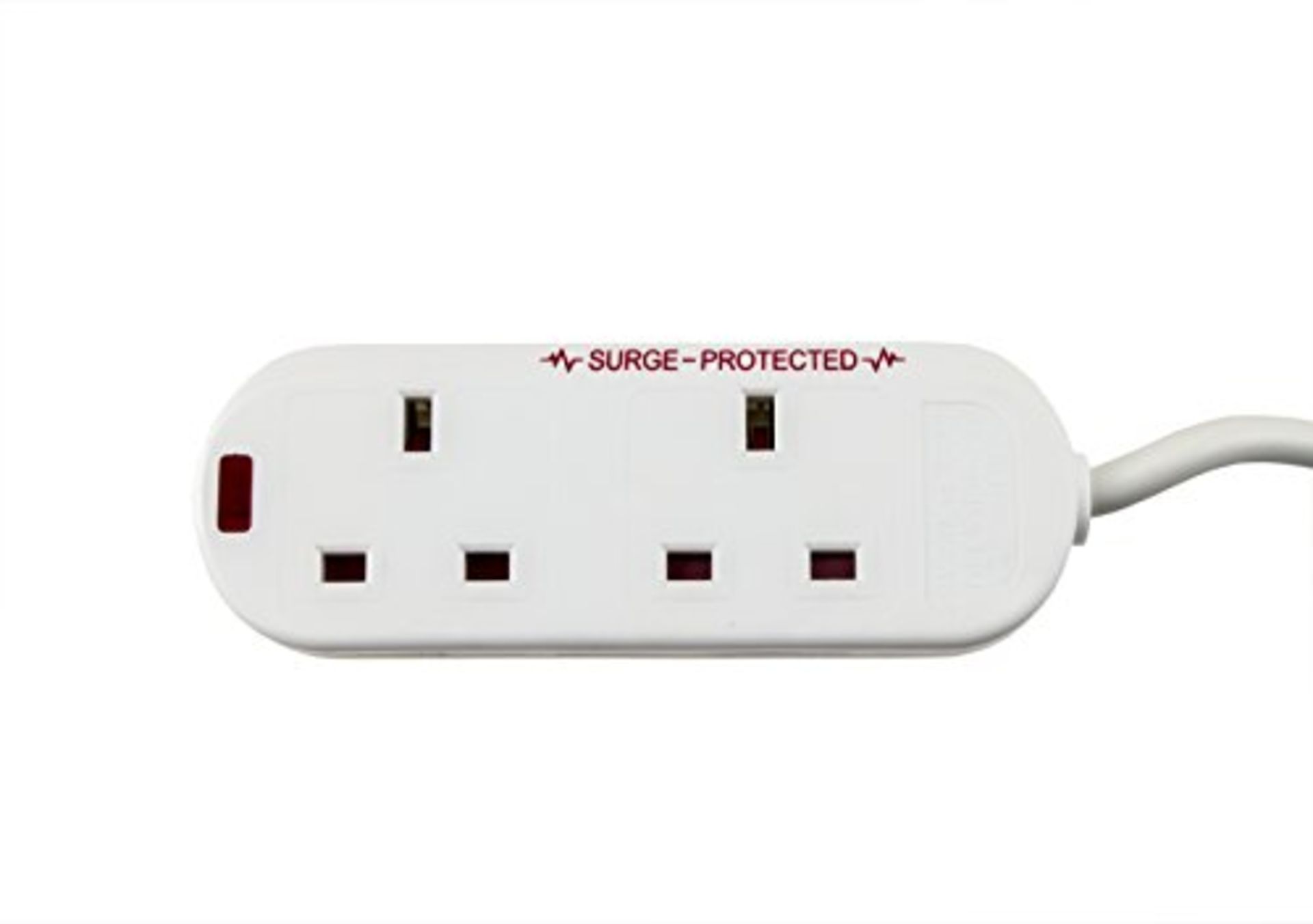 V Brand New 0.75M 2 Socket Surge Protected Extension Lead