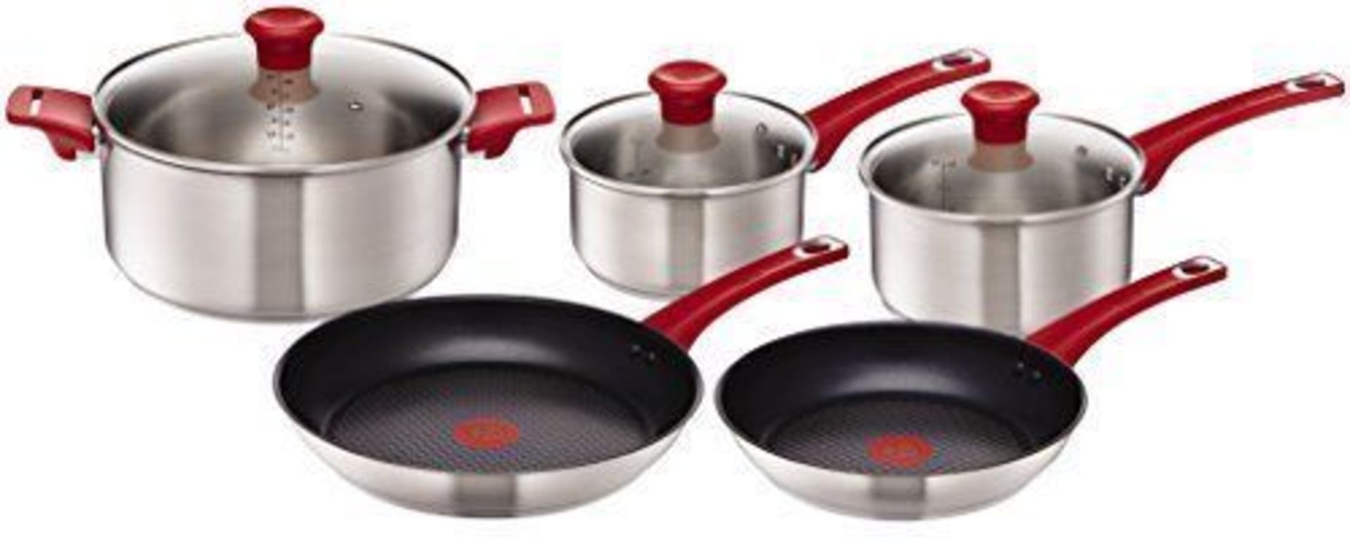 V Brand New Tefal Jamie Oliver 5 Piece Stainless Steel Set - £149.99 at Currys - Contains 2 x Frying