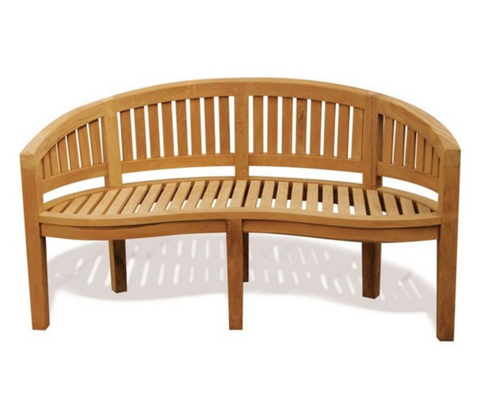 V Brand New Banana Bench - Made From Grade A Plantation Teak.Width:167 Cm Depth:64 Cm Height:104 Cm/ - Image 2 of 3