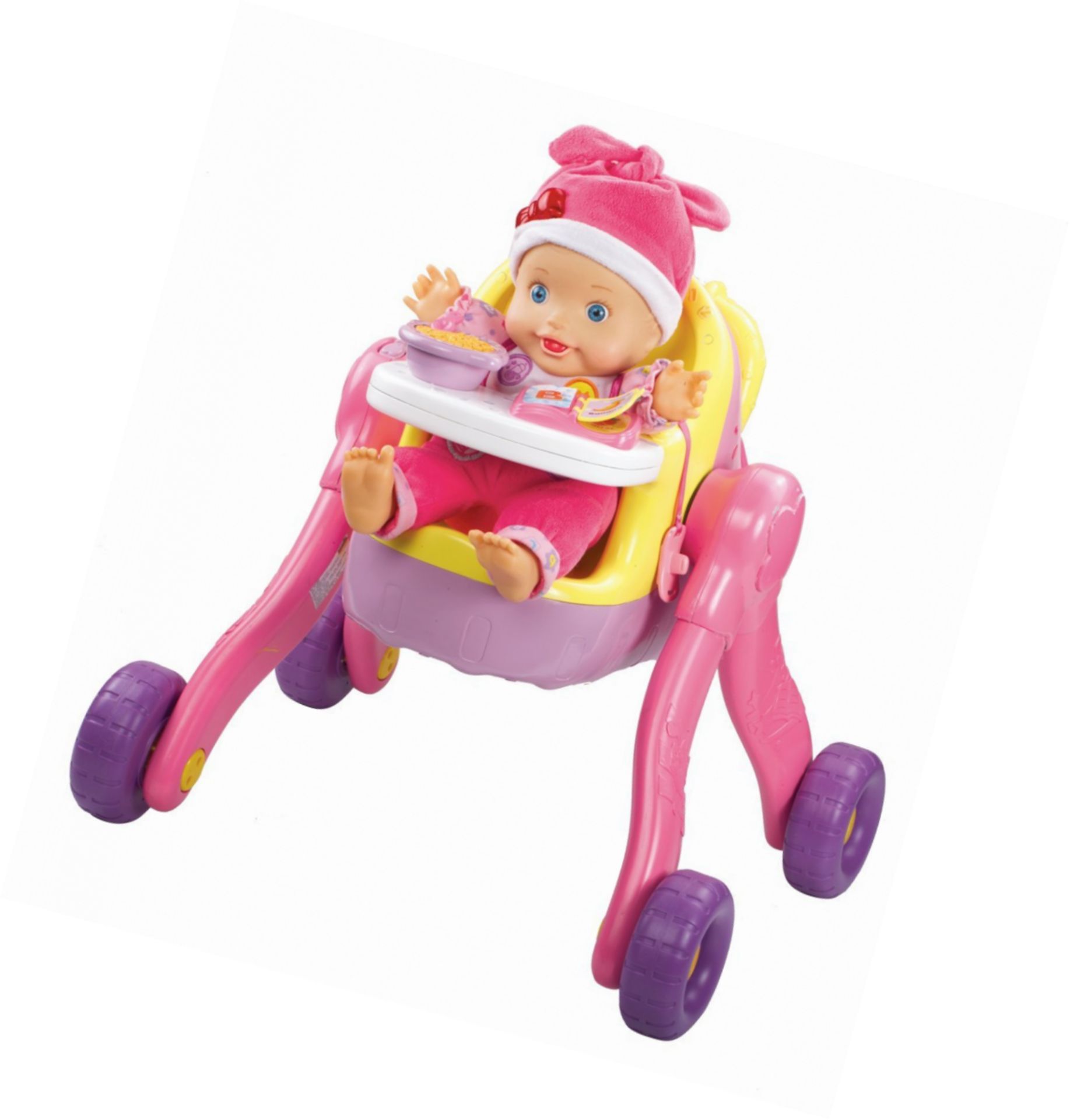 Grade A Vtech Little Love Three In One Pushchair/Highchair/Cot-Fits Most 36cm Dolls-90 Plus Sounds- - Image 3 of 3