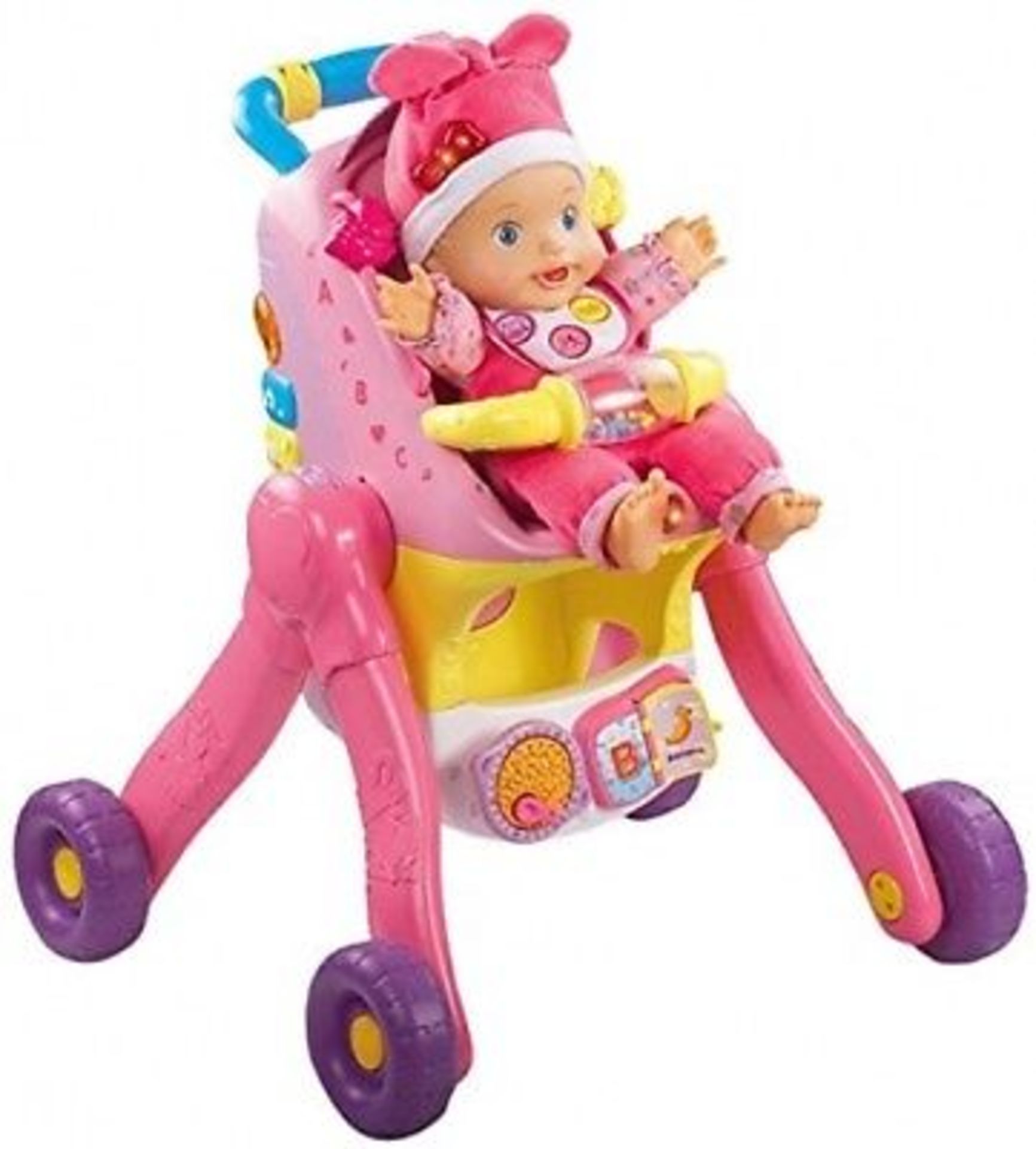 Grade A Vtech Little Love Three In One Pushchair/Highchair/Cot-Fits Most 36cm Dolls-90 Plus Sounds-