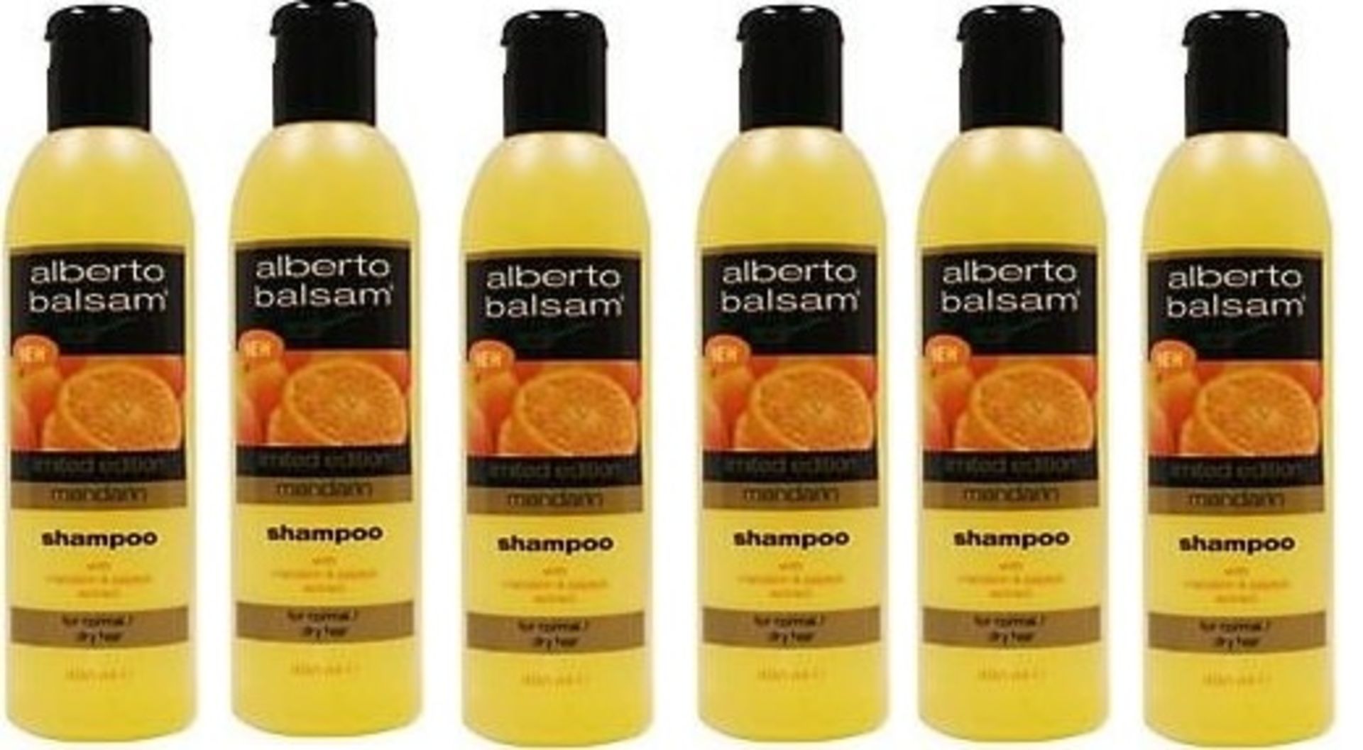 V Brand New A Lot Of Six 400ml Alberto Balsam Mandarin Shampoo
