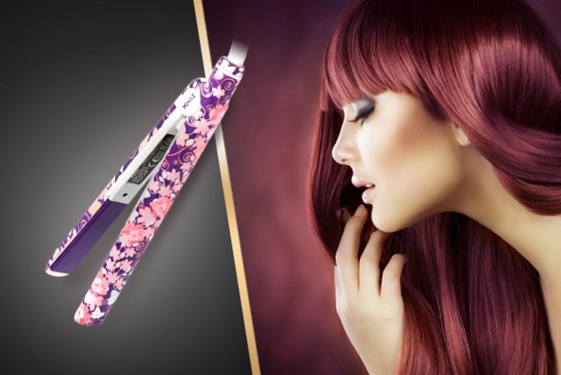 V Brand New Yogi Hair Straighteners With Ceramic & Tourmaline Infuded Floating Plates - Variable - Image 2 of 2