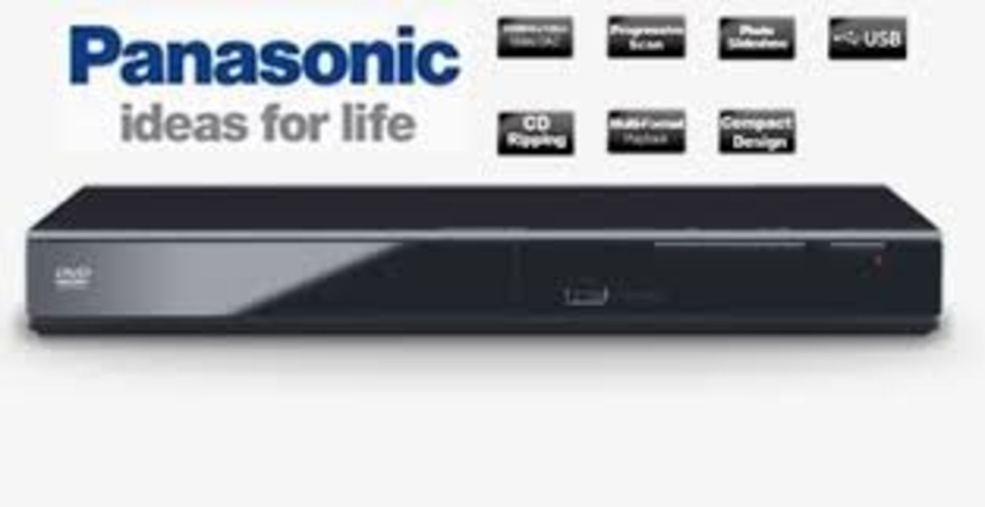 V Grade A Panasonic DVD-S500EB-K DVD/CD Player Black Tough Quality