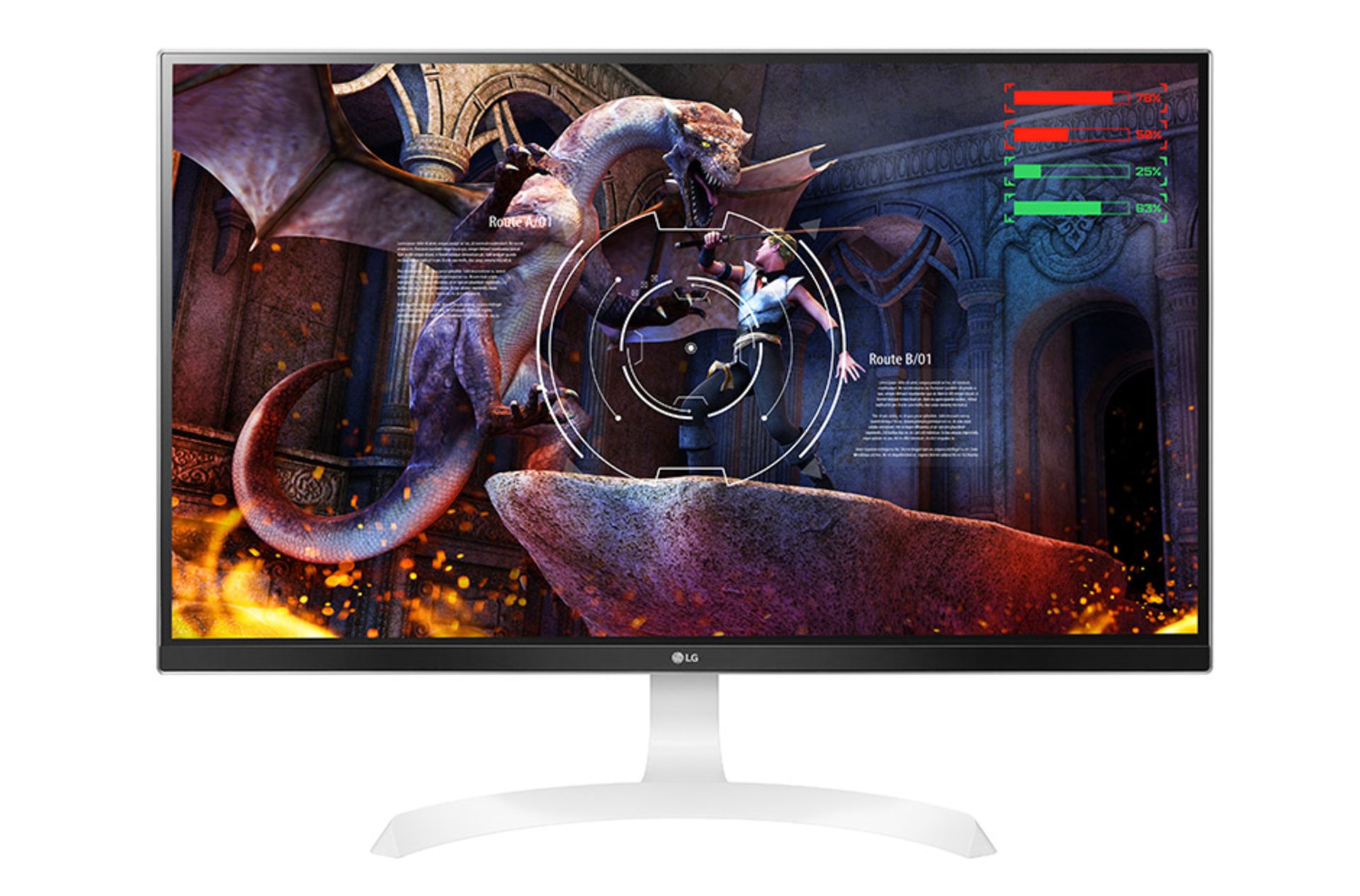 V Grade A LG 27 Inch 4K ULTRA HD IPS LED MONITOR - 3840 X 2160P - HDMI X 2, DISPLAY PORT - STYLISH