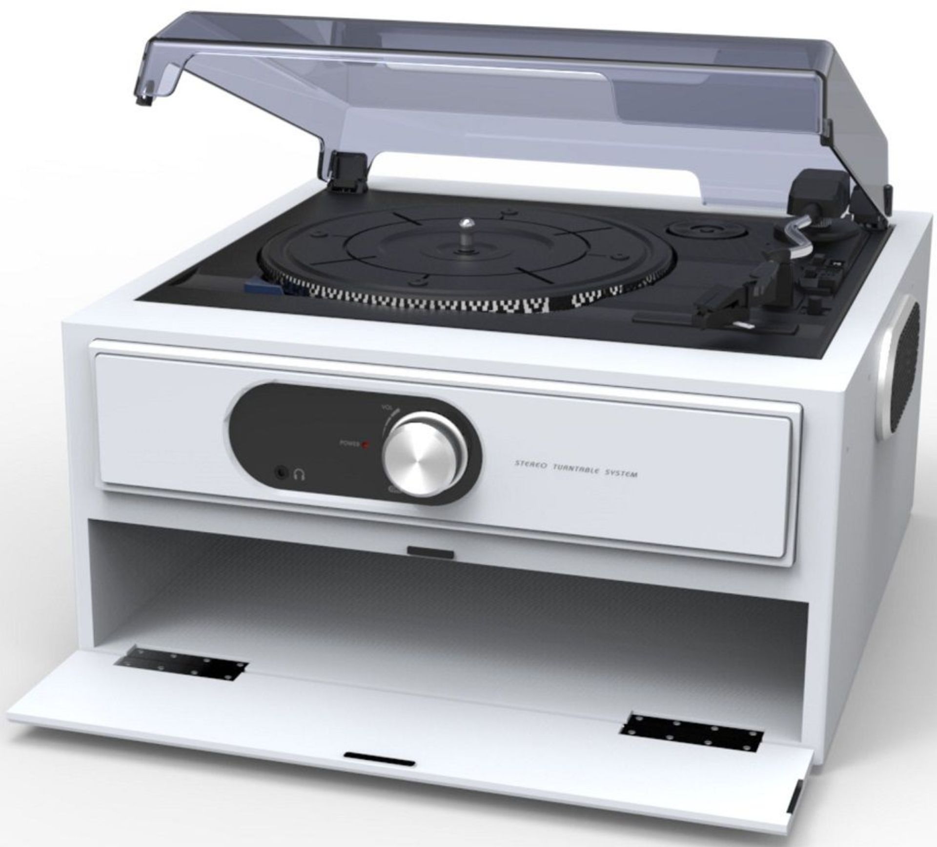 V Brand New Steepletone Deckster Three Speed Turntable With Built In Record Storage - Amazon
