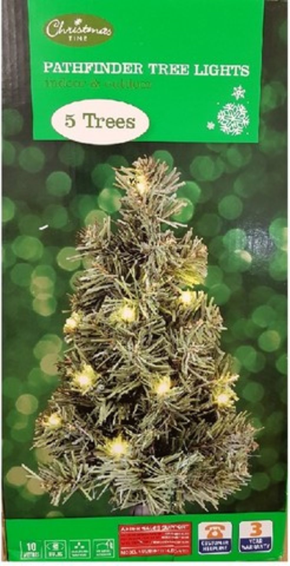 V Brand New Pathfinder Tree Lights 5 Trees Indoor/Outdoor Lights-10 Metres-45 Bulbs-Complete With