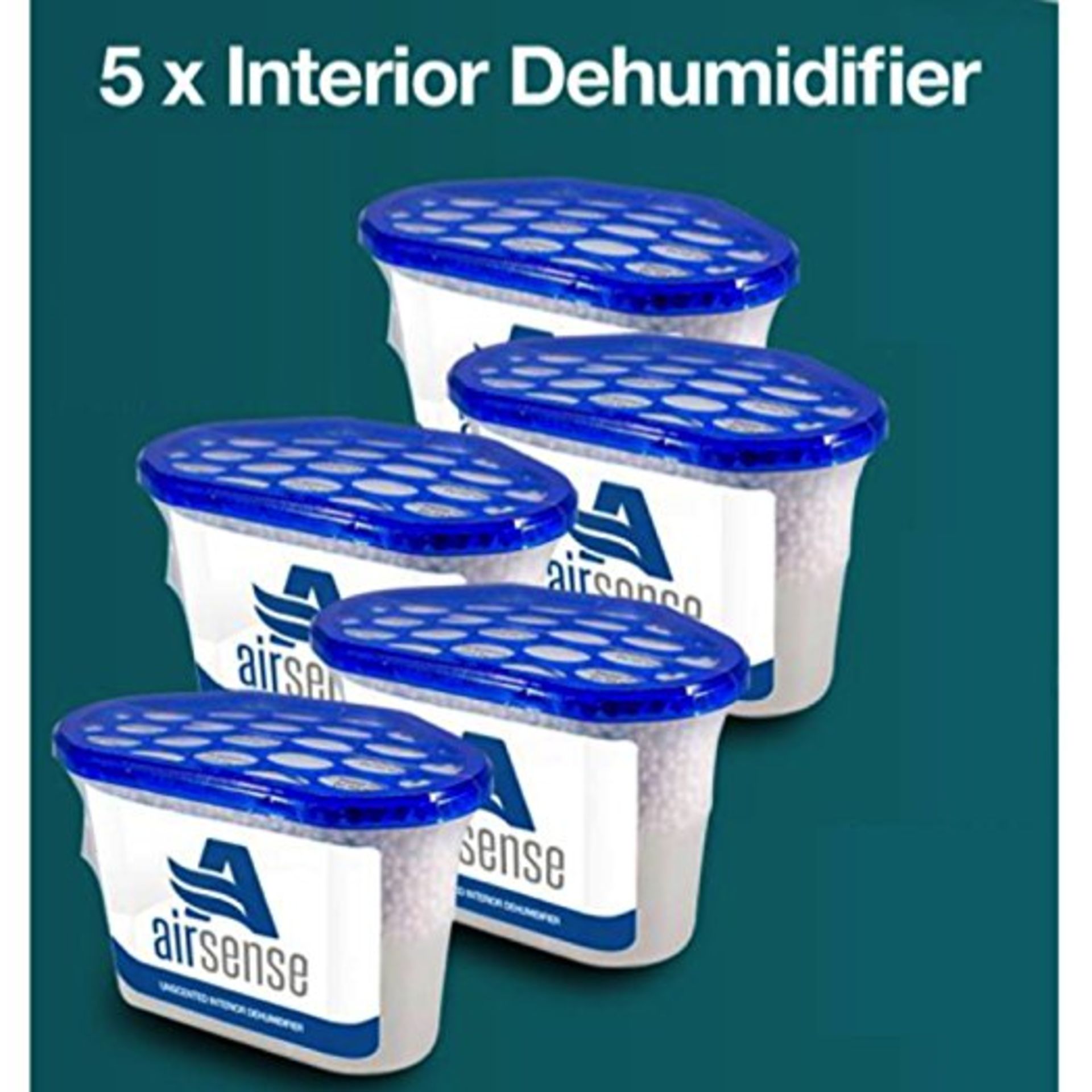 V Brand New Five Airsense Interior Dehumidifier, Moisture Absorber, Damp, Mould Mildew, Condensation