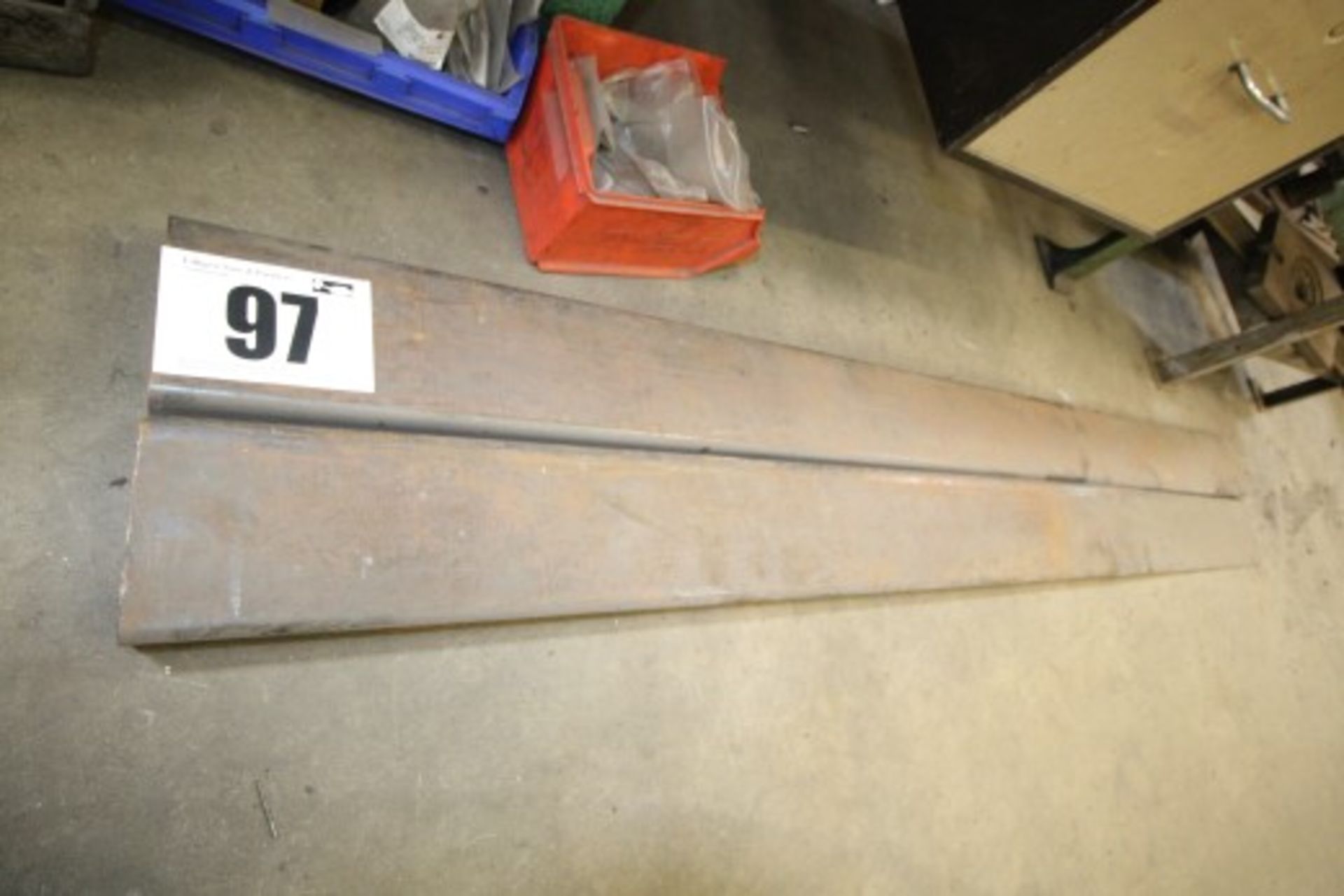 PAIR OF FORKLIFT FORK EXTENSIONS 7' LONG