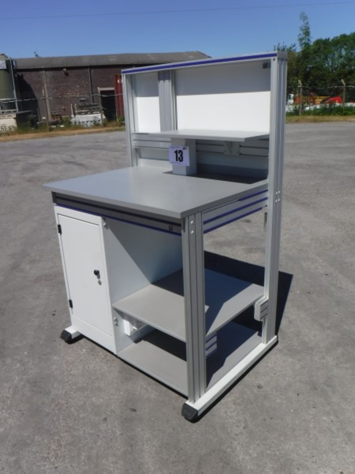 Sesa Work Station with Cupboard, Width: 1000mm, Depth, 750mm, Height to Worktop: 1000mm, White Board - Bild 2 aus 7