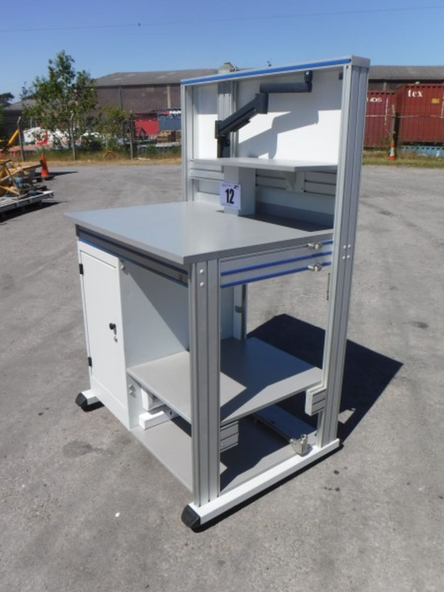 Sesa Work Station with Cupboard, Width: 1000mm, Depth, 750mm, Height to Worktop: 1000mm, White Board - Bild 2 aus 7