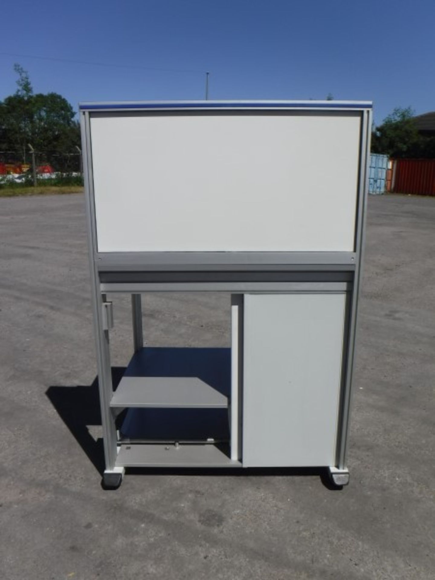 Sesa Work Station with Cupboard, Width: 1000mm, Depth, 750mm, Height to Worktop: 1000mm, White Board - Bild 4 aus 7