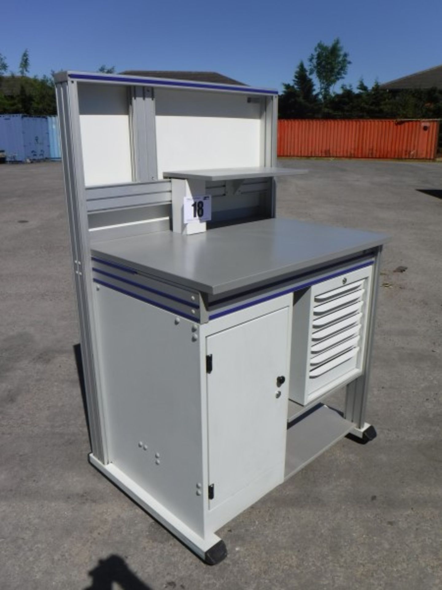 Sesa Work Station with Cupboard and Document Trays, Width: 1000mm, Depth, 750mm, Height to - Bild 2 aus 5