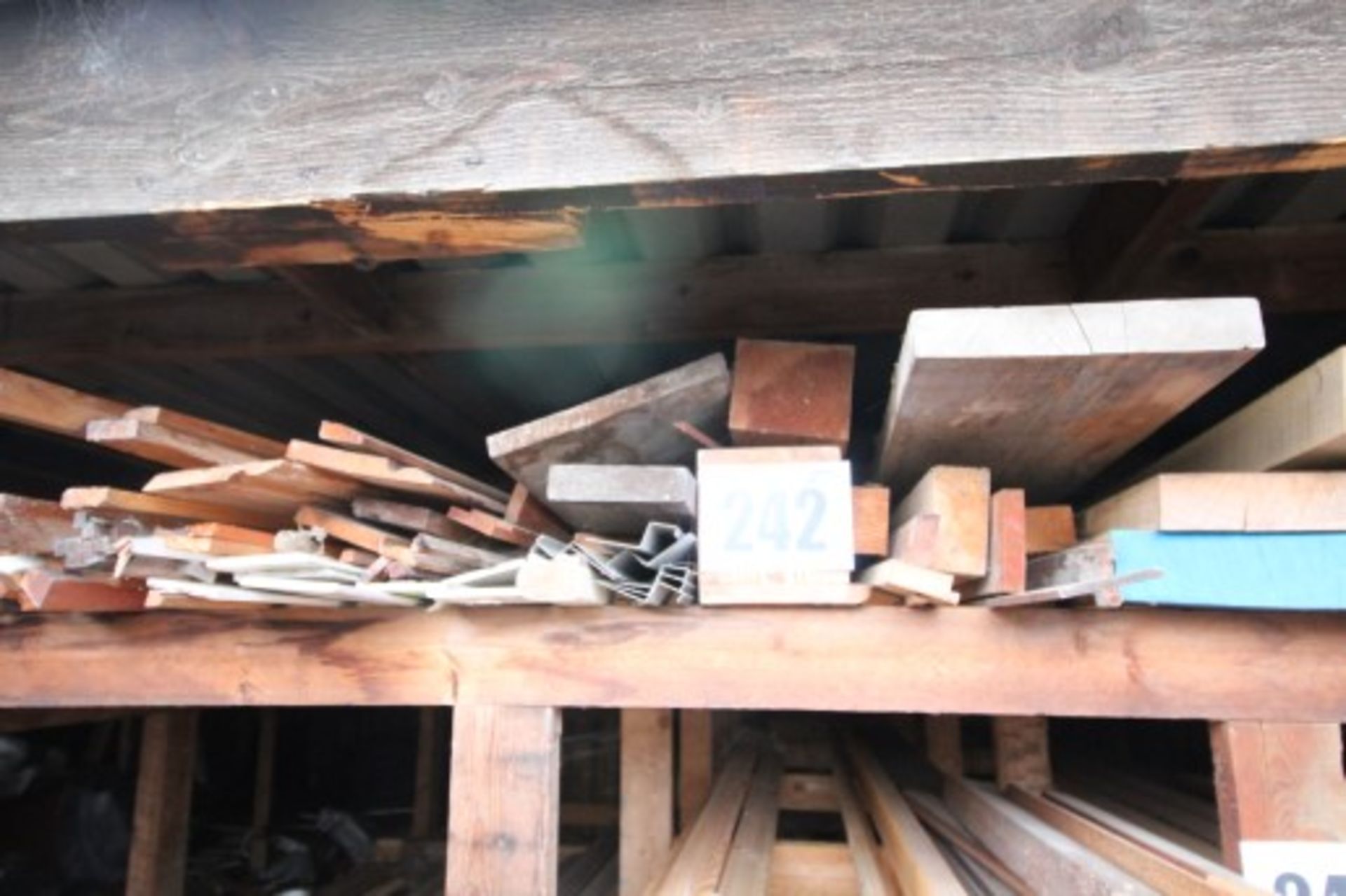 CONTENTS OF TOP PIGEON HOLE OF HARD & SOFTWOOD MOULDINGS, LENGTHS & PLANKS