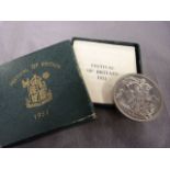 Festival of Britain 5 shilling coin in box