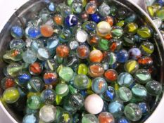 A collection of 19th century and later glass marbles