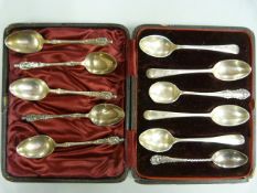 Collection of 11 assorted silver spoons of various makers and ages, to include 5 apostle spoons by